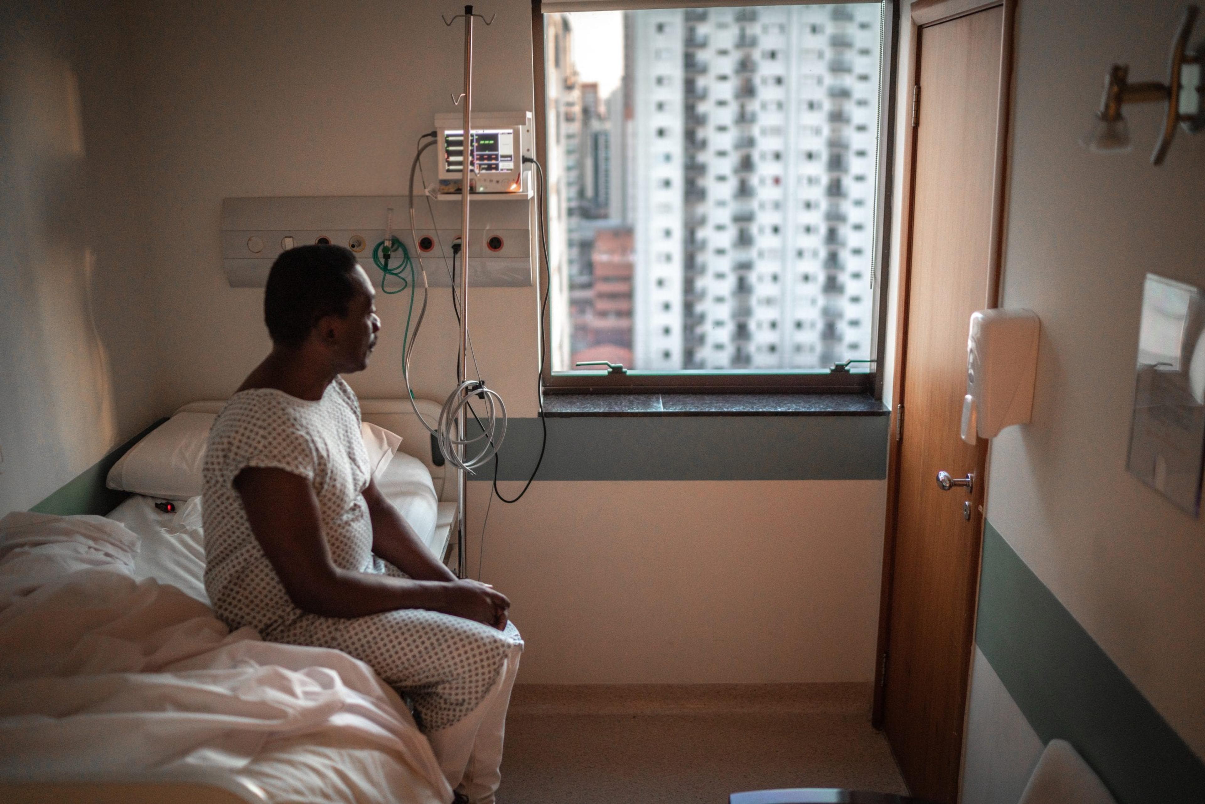 Patient in a hospital room