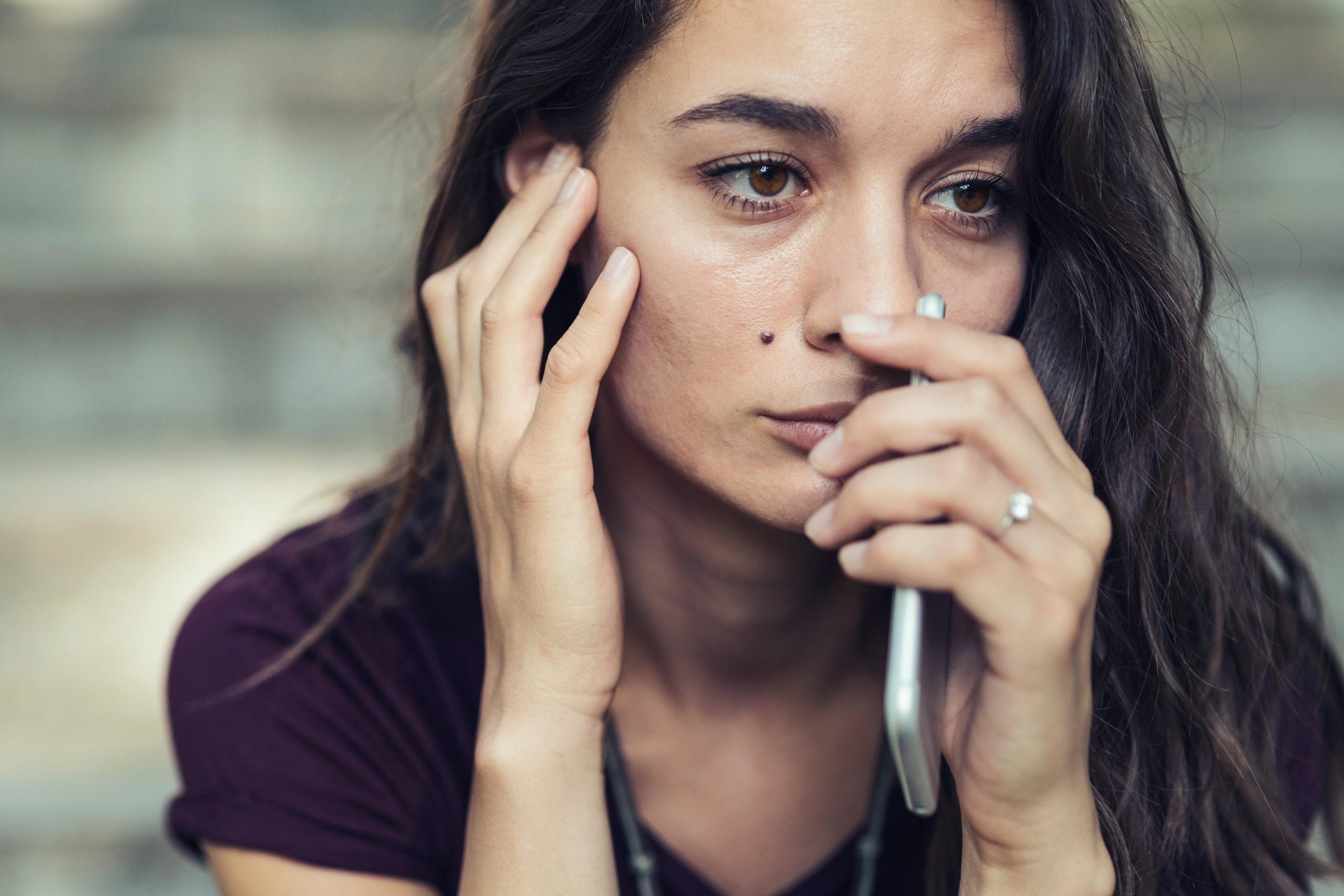 Woman holding a phone