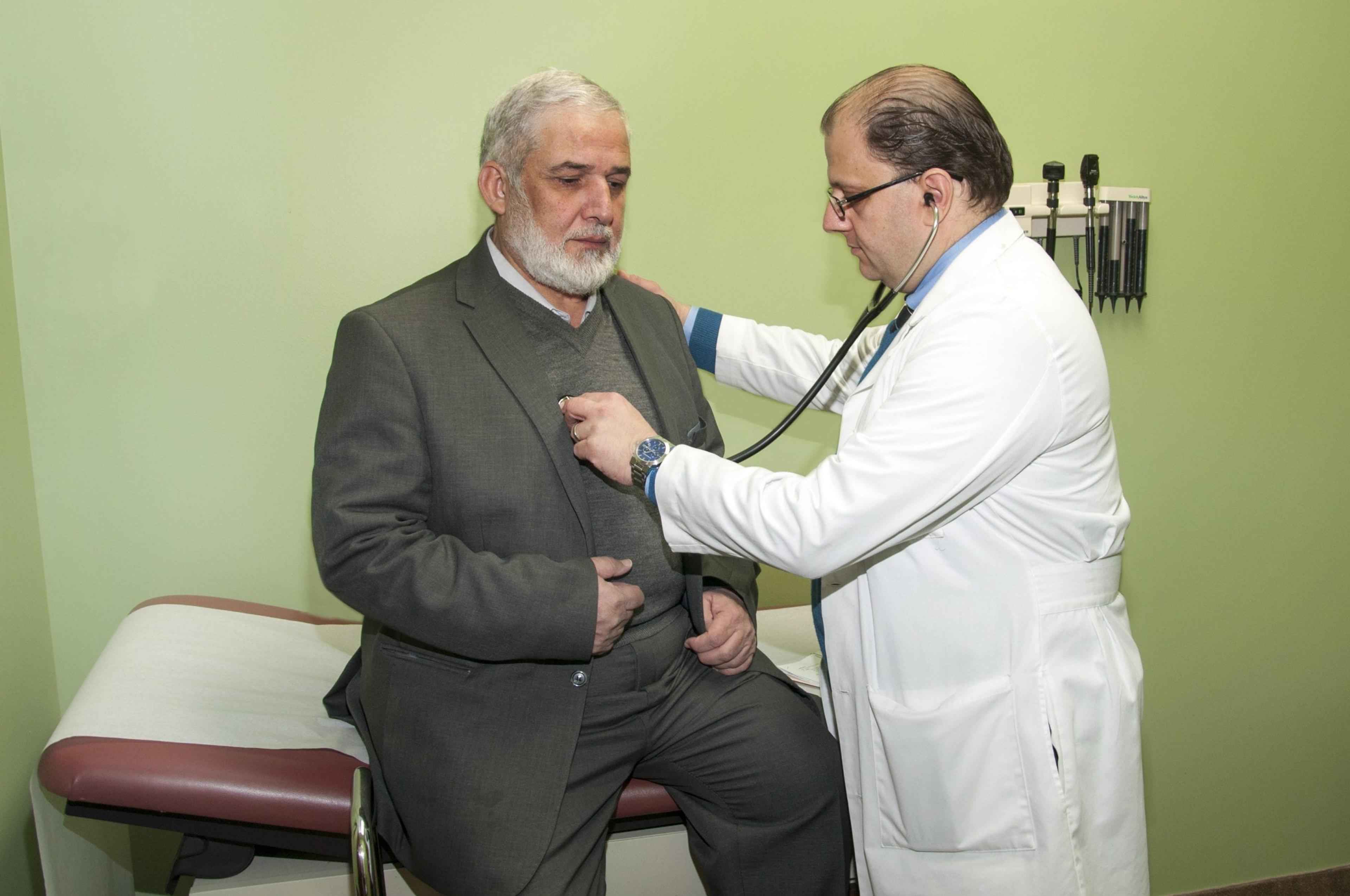 Doctor and patient at safety net clinic