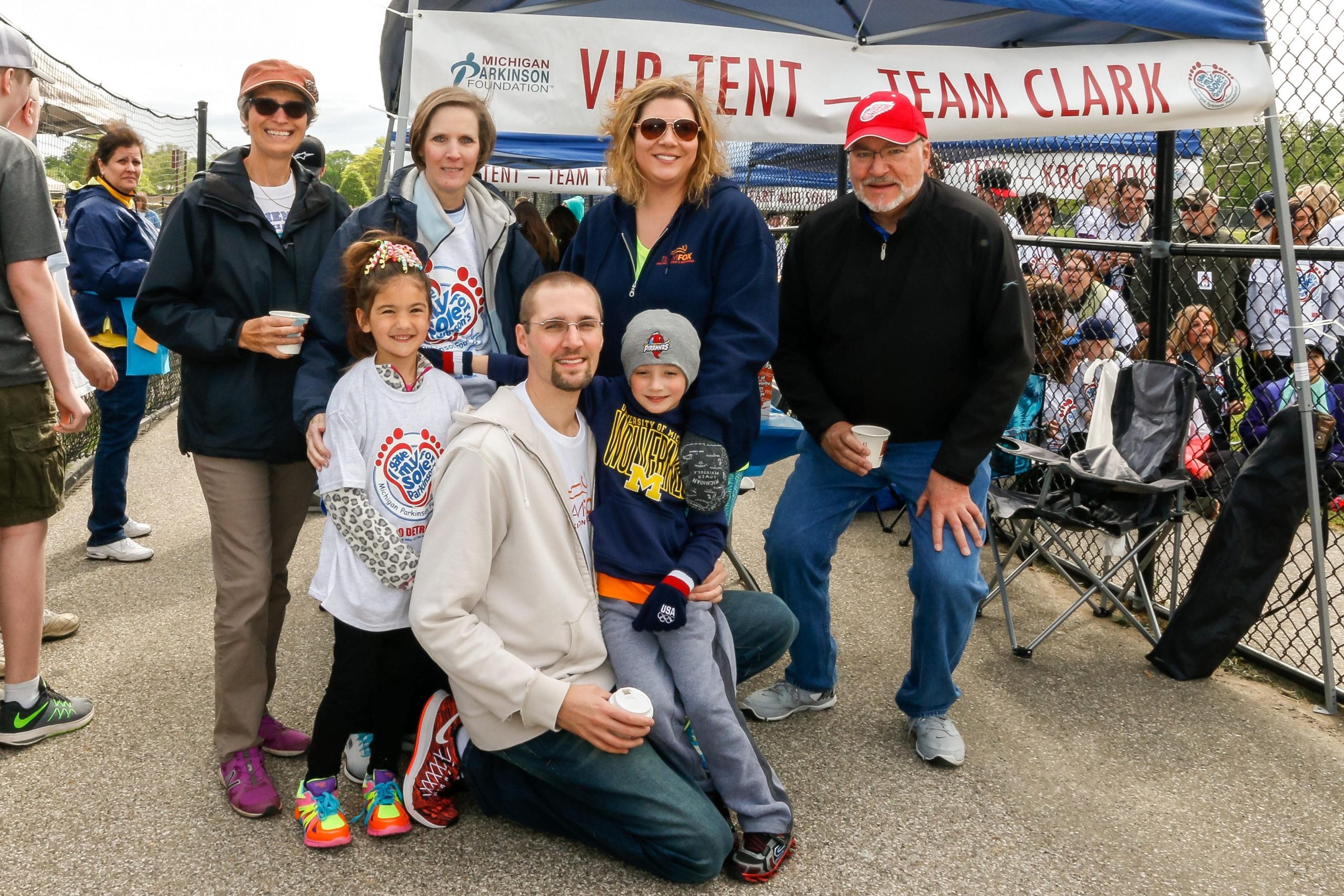 Team Clark at the 2018 Michigan Parkinson Foundation's walkathon.