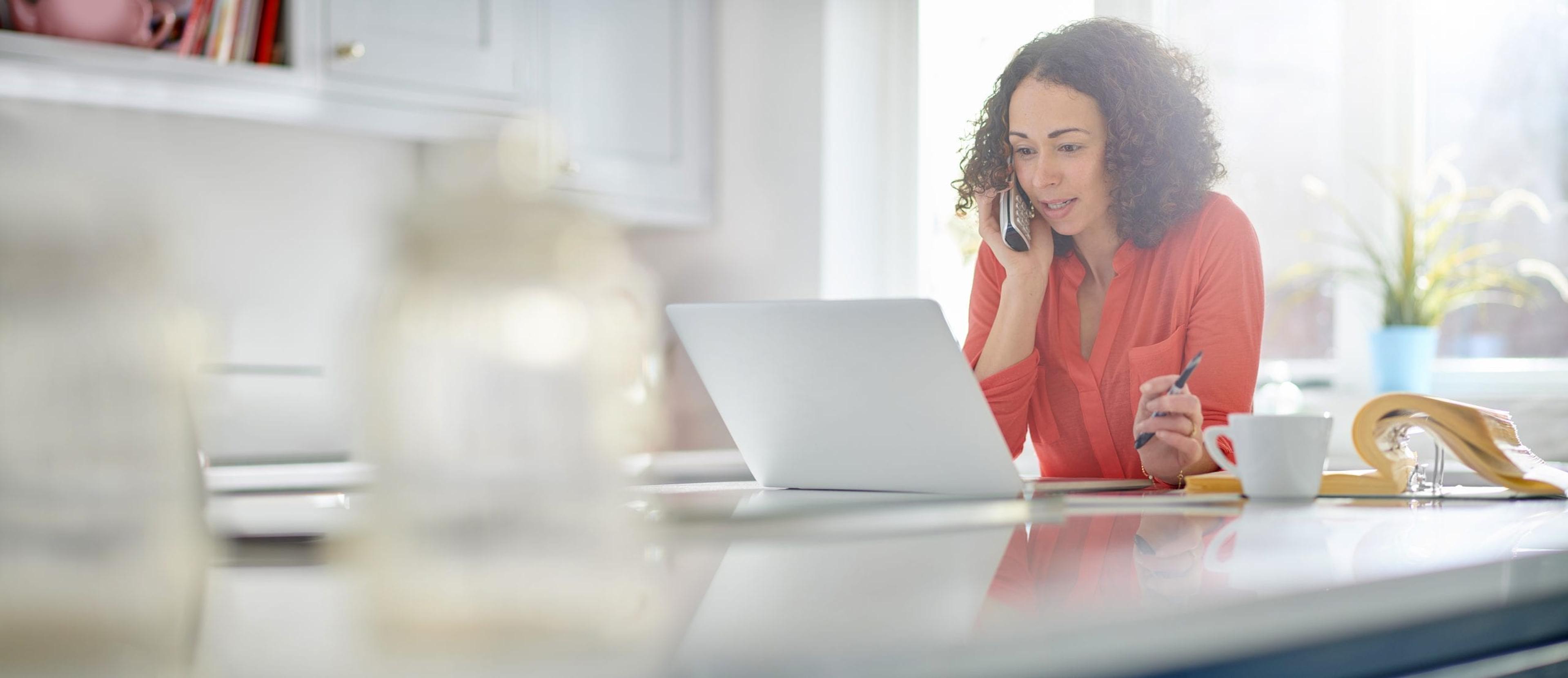 Woman shopping for health insurance online