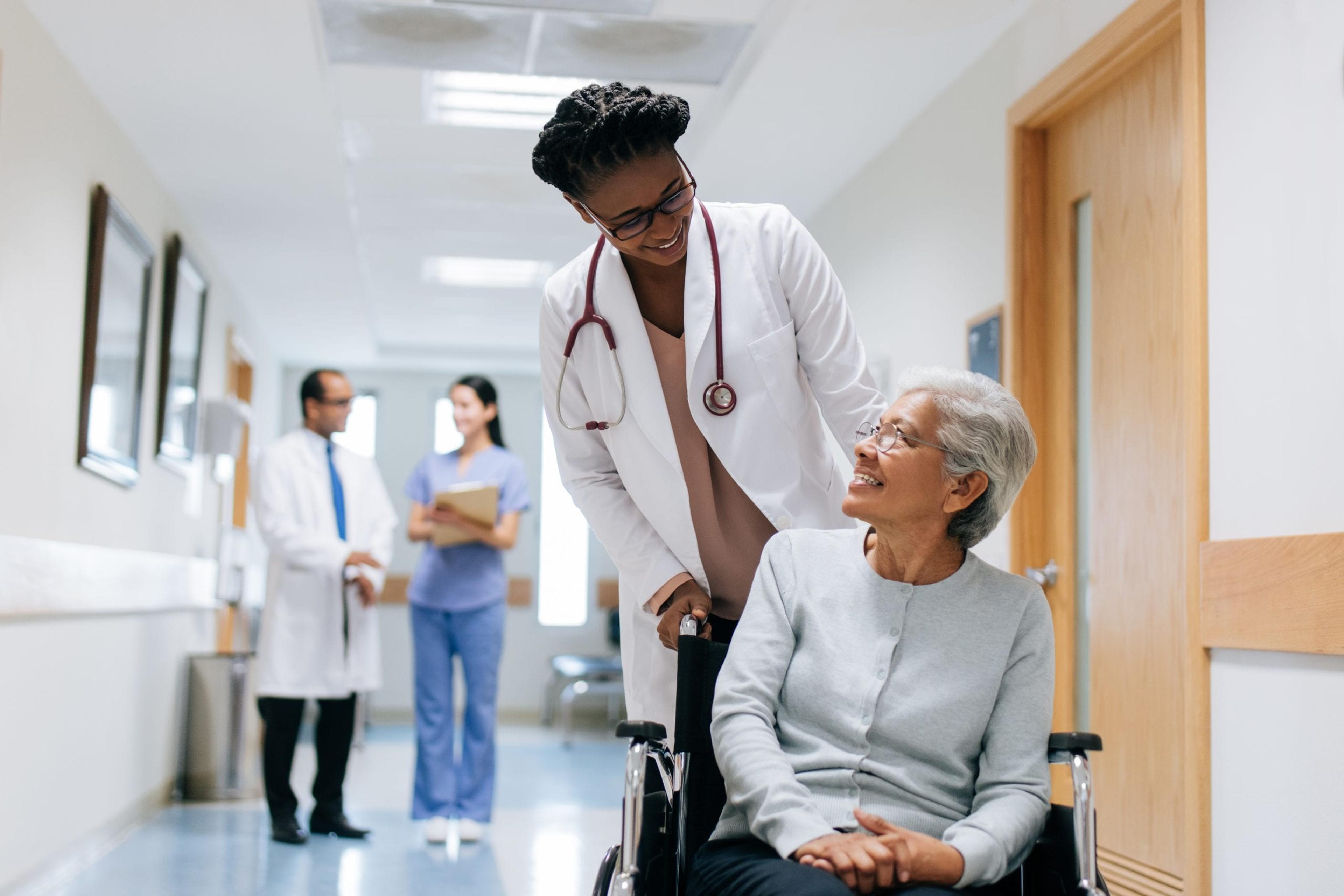 Doctor talking with a patient