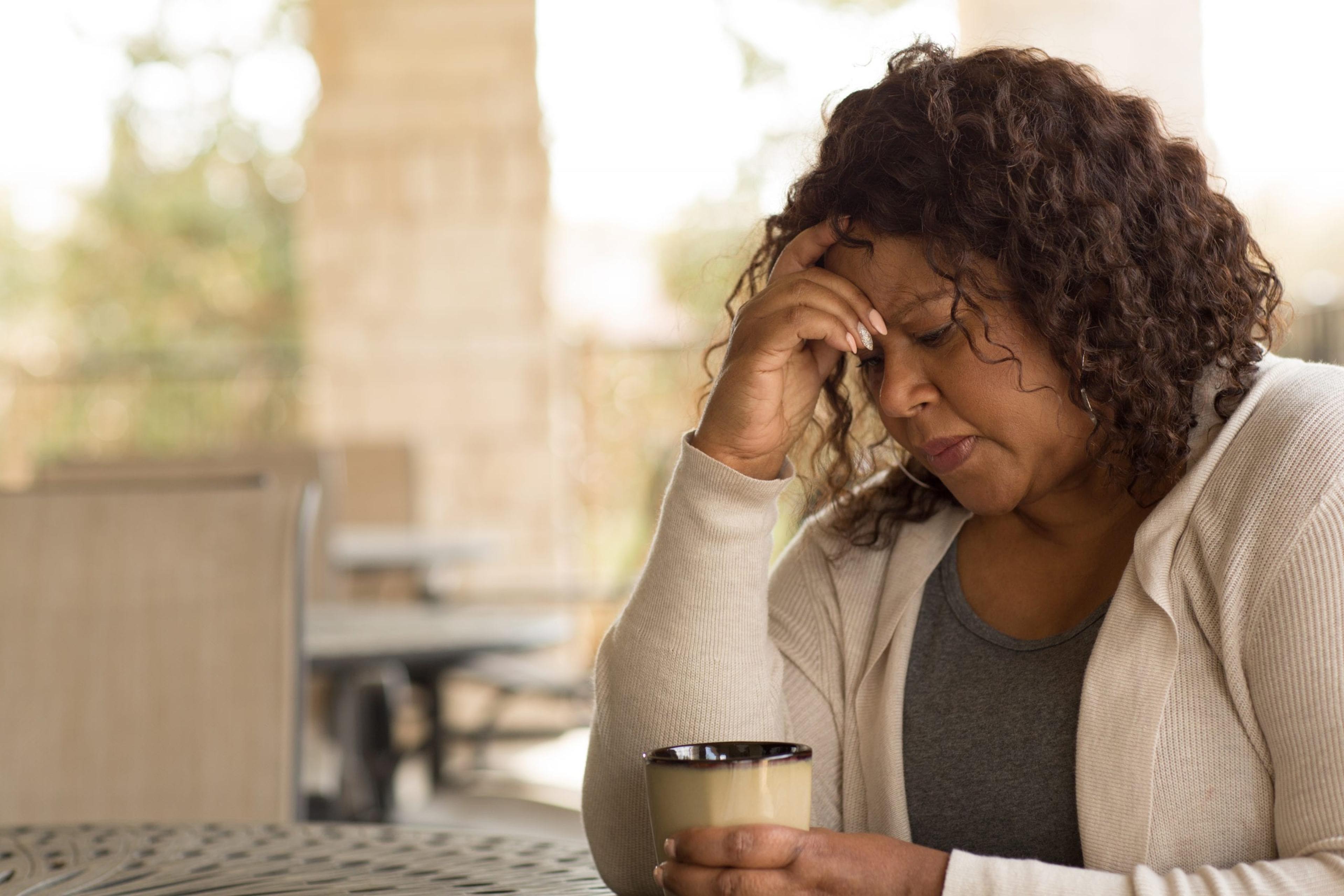 Woman feeling down