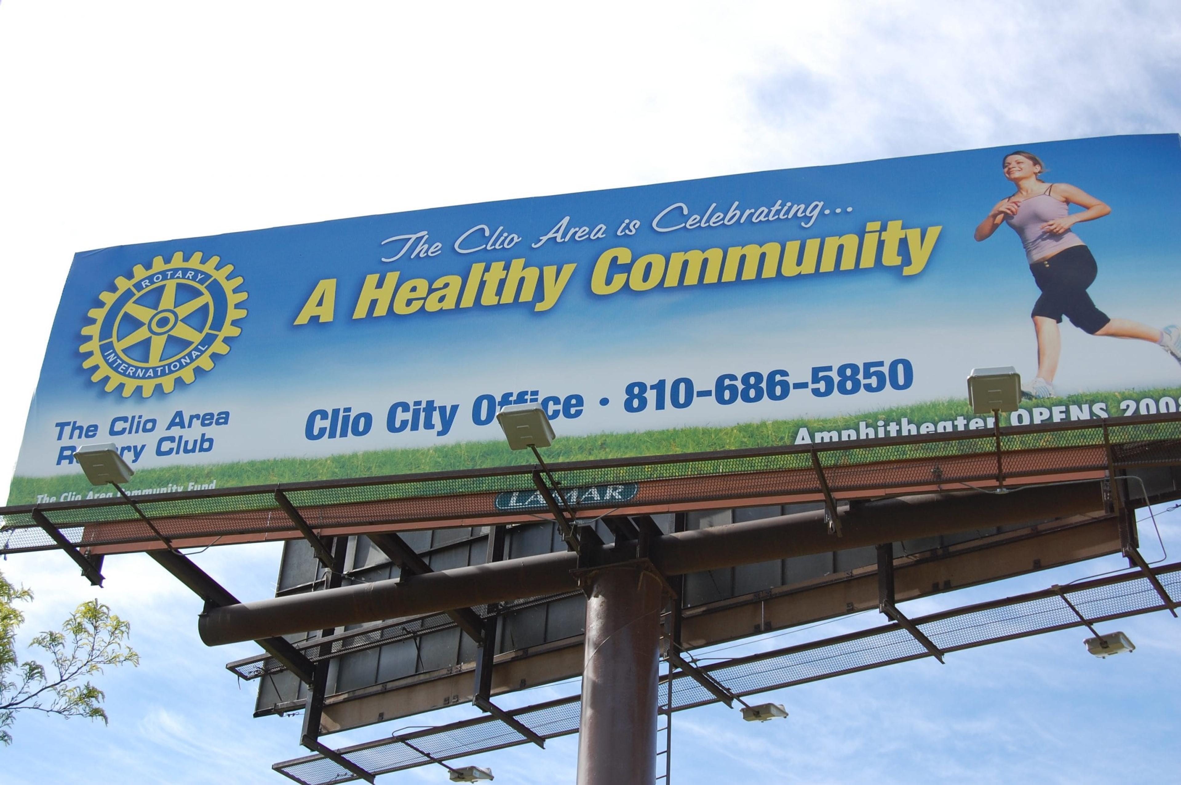 Clio Healthy Community sign