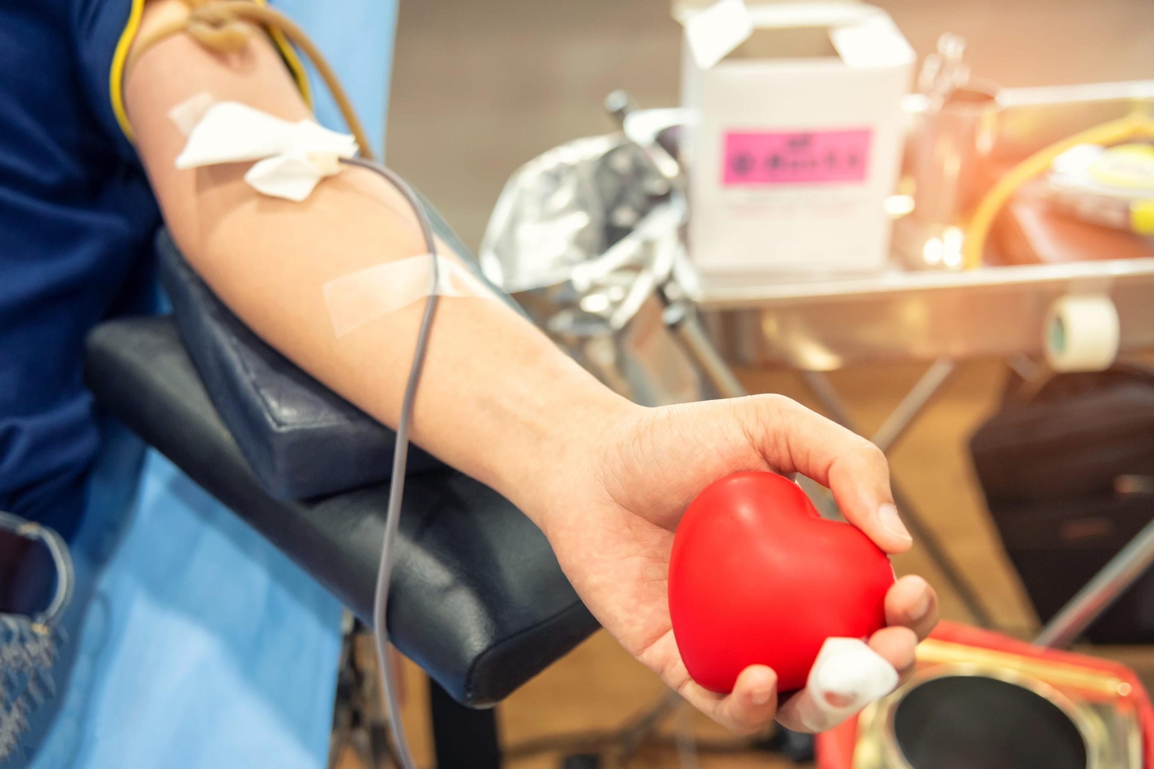 Person donating blood