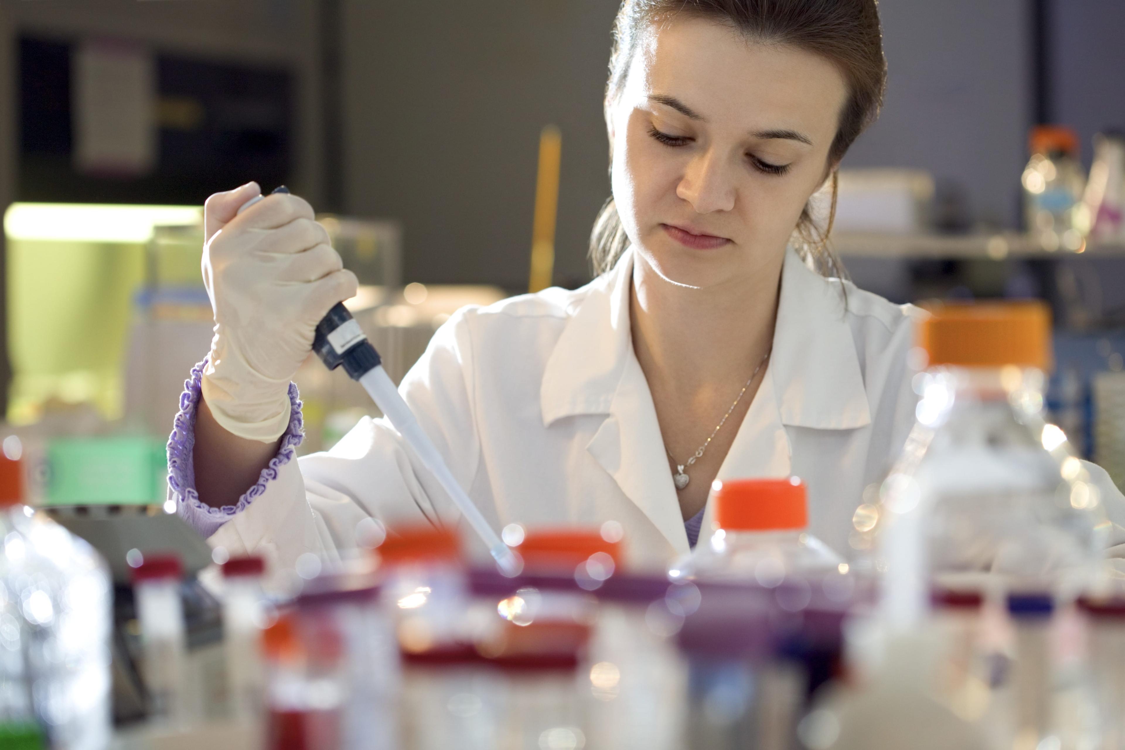 Scientist Working on a Experiment in a Laboratory