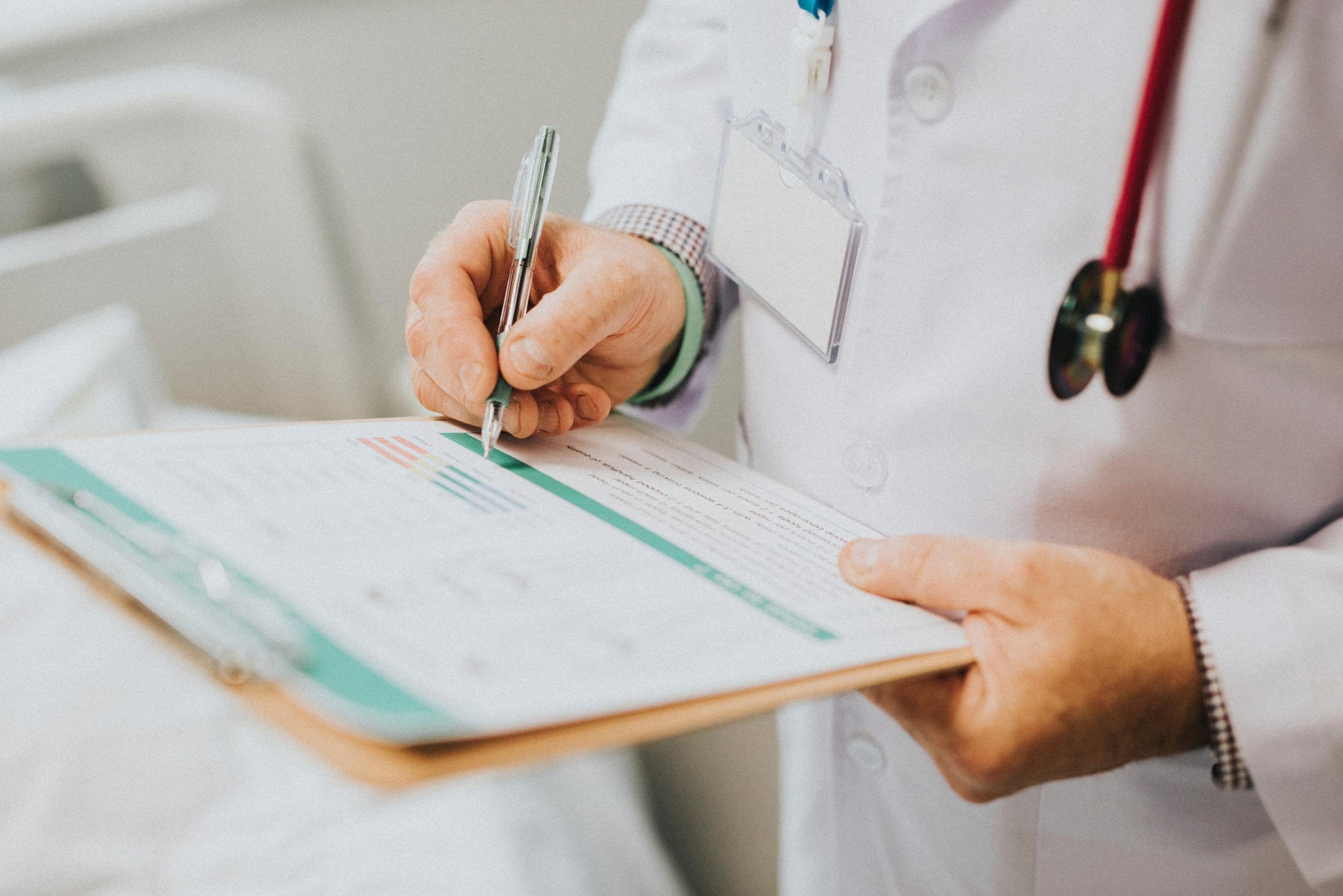 doctor with clipboard