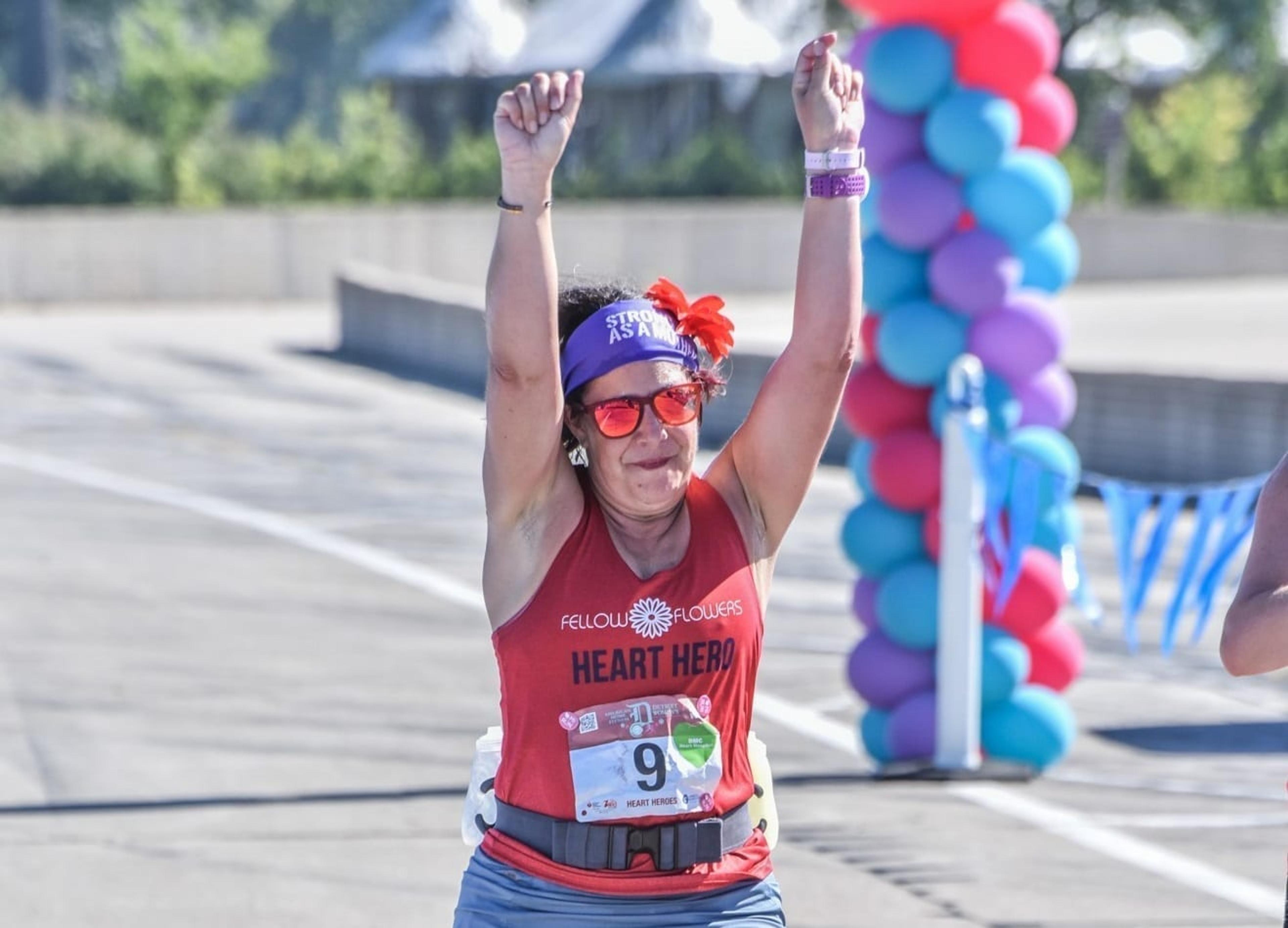 Stephanie Festian finishing a race