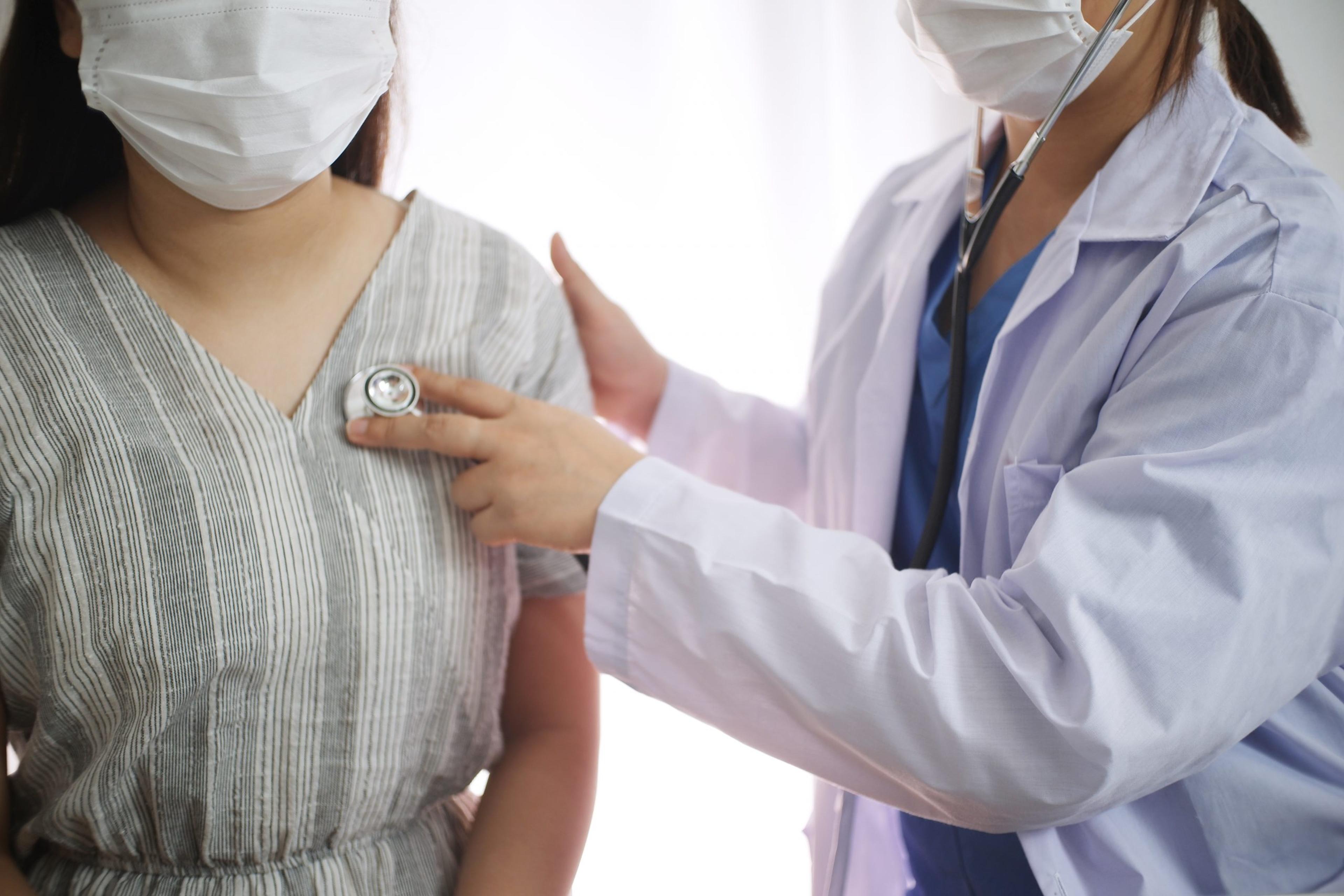 Woman at a doctor's appointment