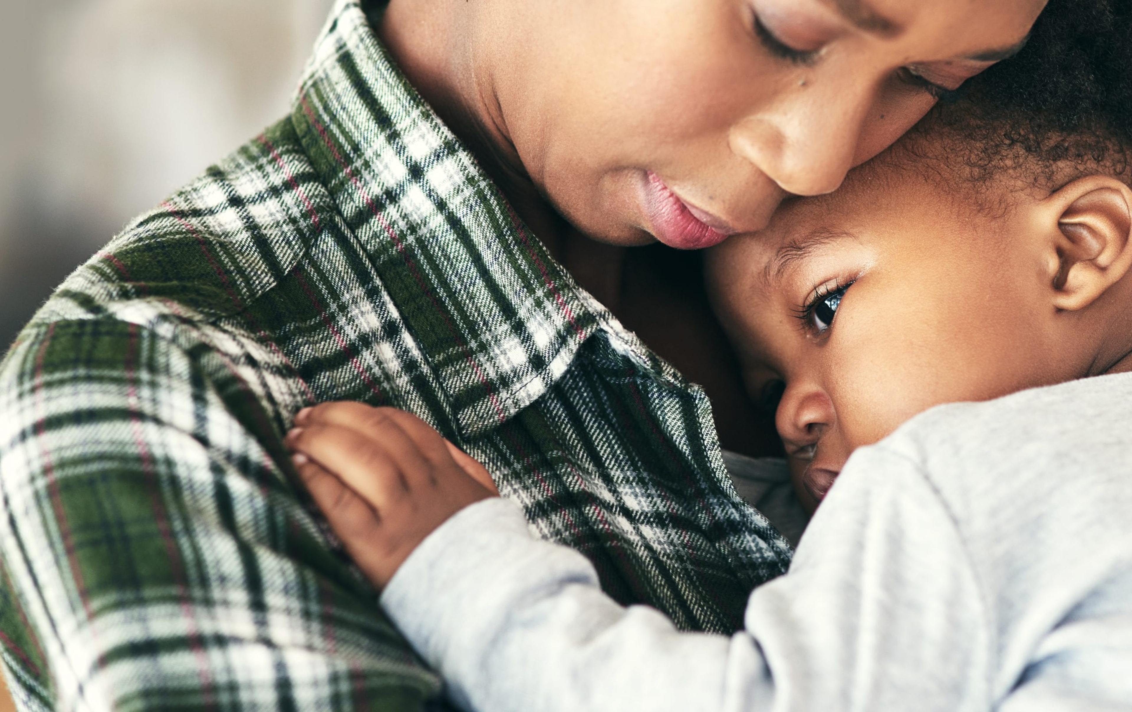 Mom holding a baby