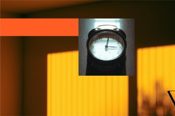 clock on warm light