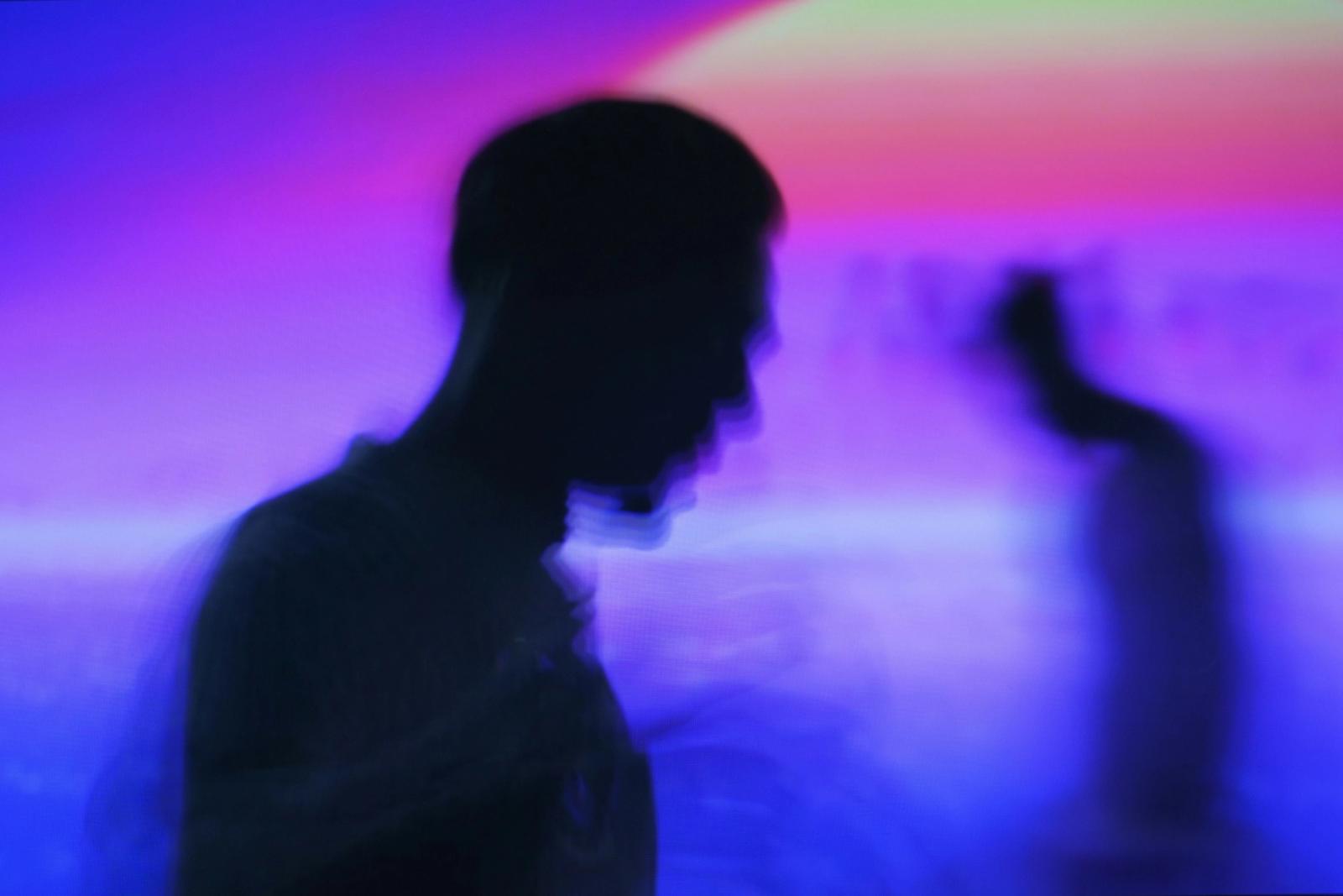 blurred man