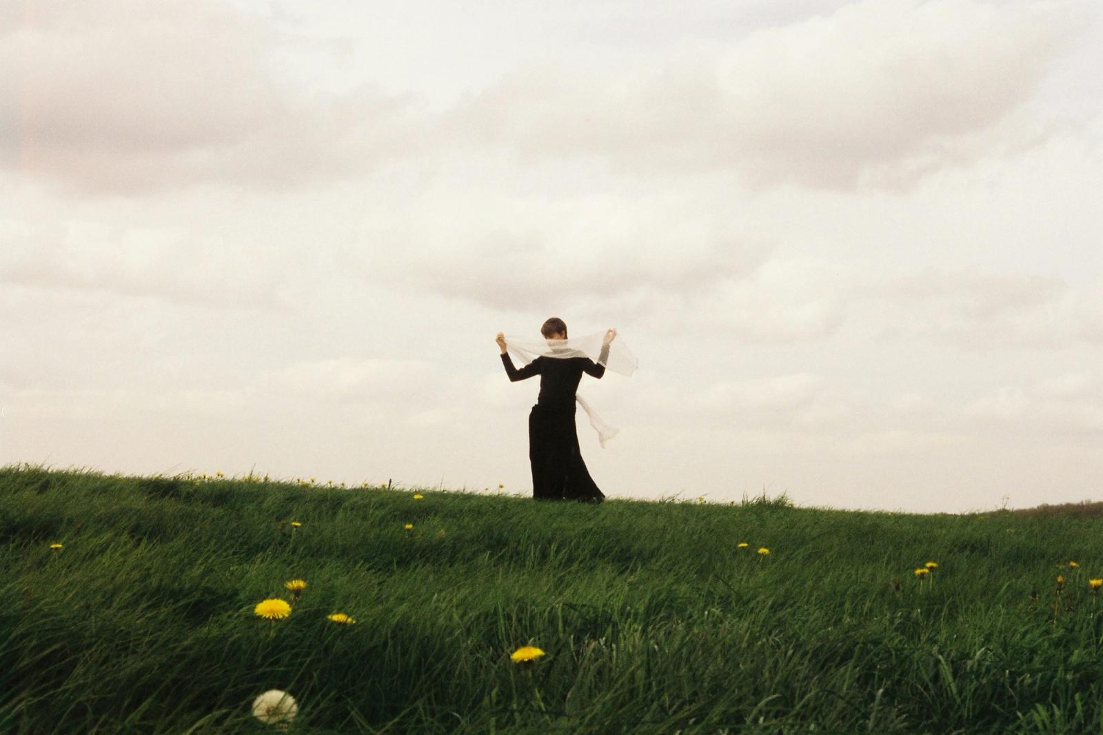 woman in a field