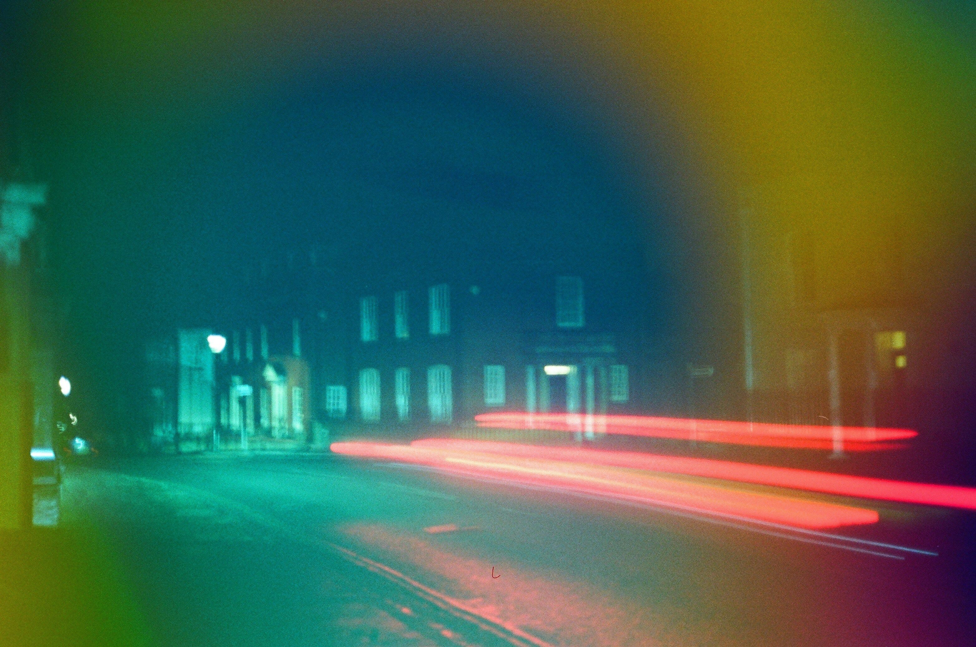 fast moving cars on street