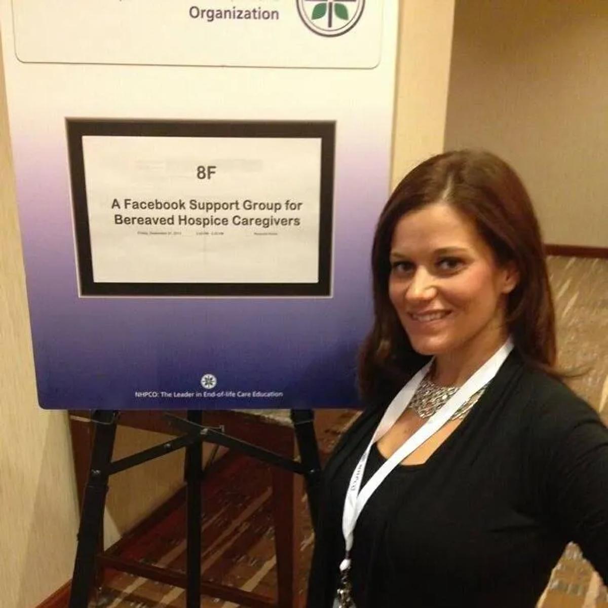 Megan at the National Hospice and Palliative Care Organization’s Interdisciplinary Conference.