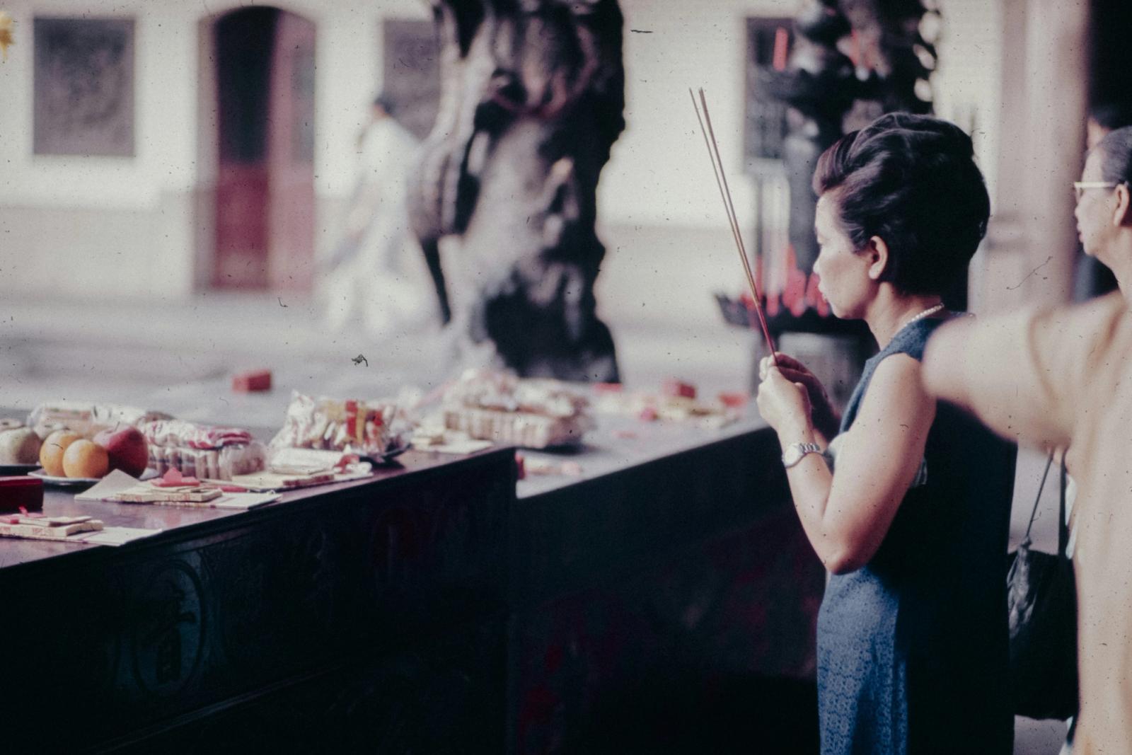 Woman in spiritual ritual