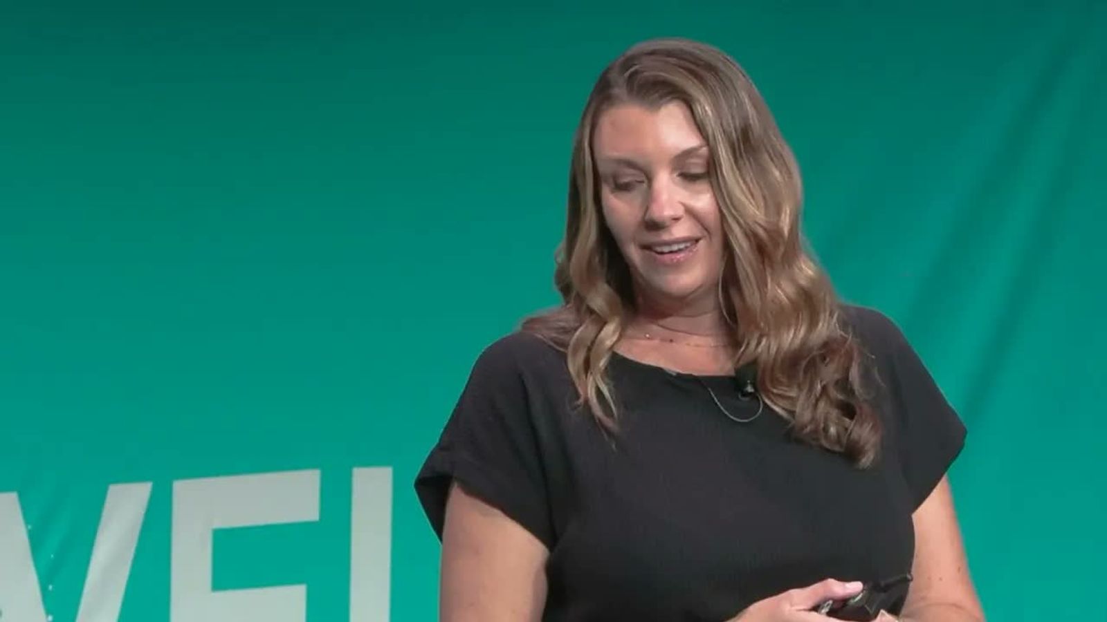 Claire on stage