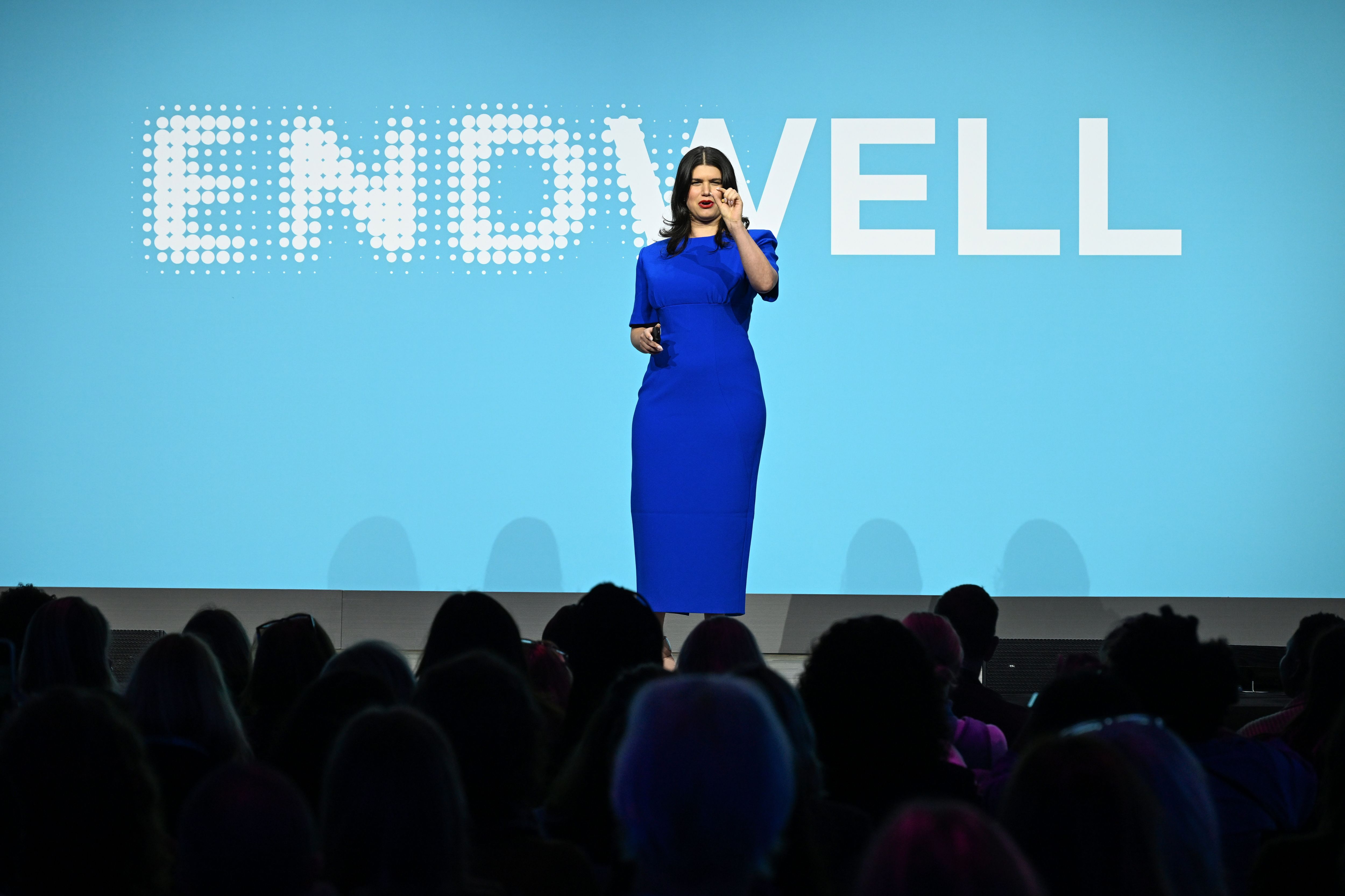 Rebecca Feinglos on stage