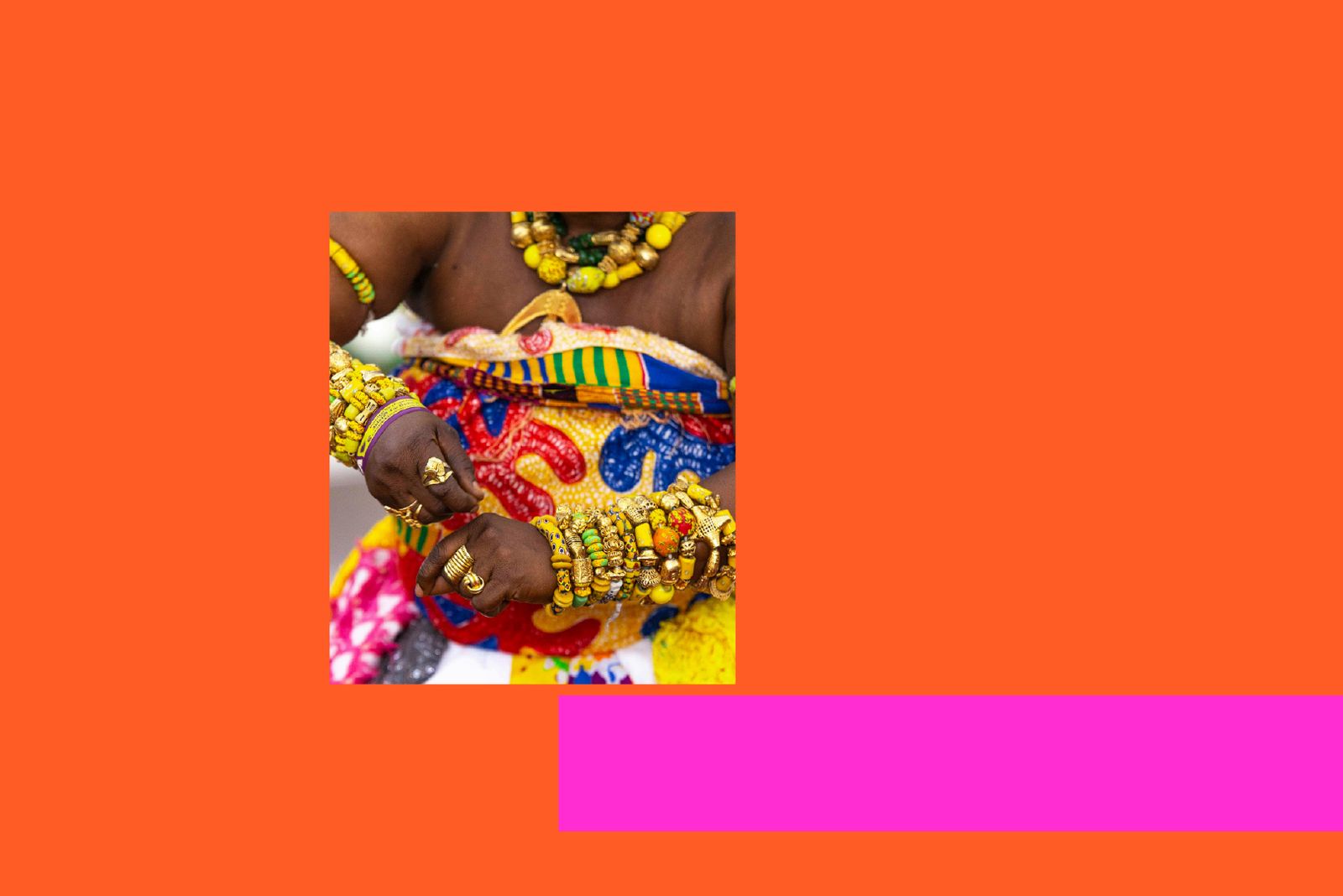 Orange Block with Image of Jewels