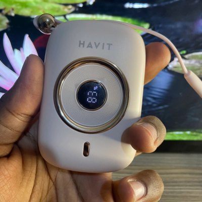 Havit PB5214 10000mAh 35W Power Bank – Type-C Fast Charging, Built-in Cable, Power Display