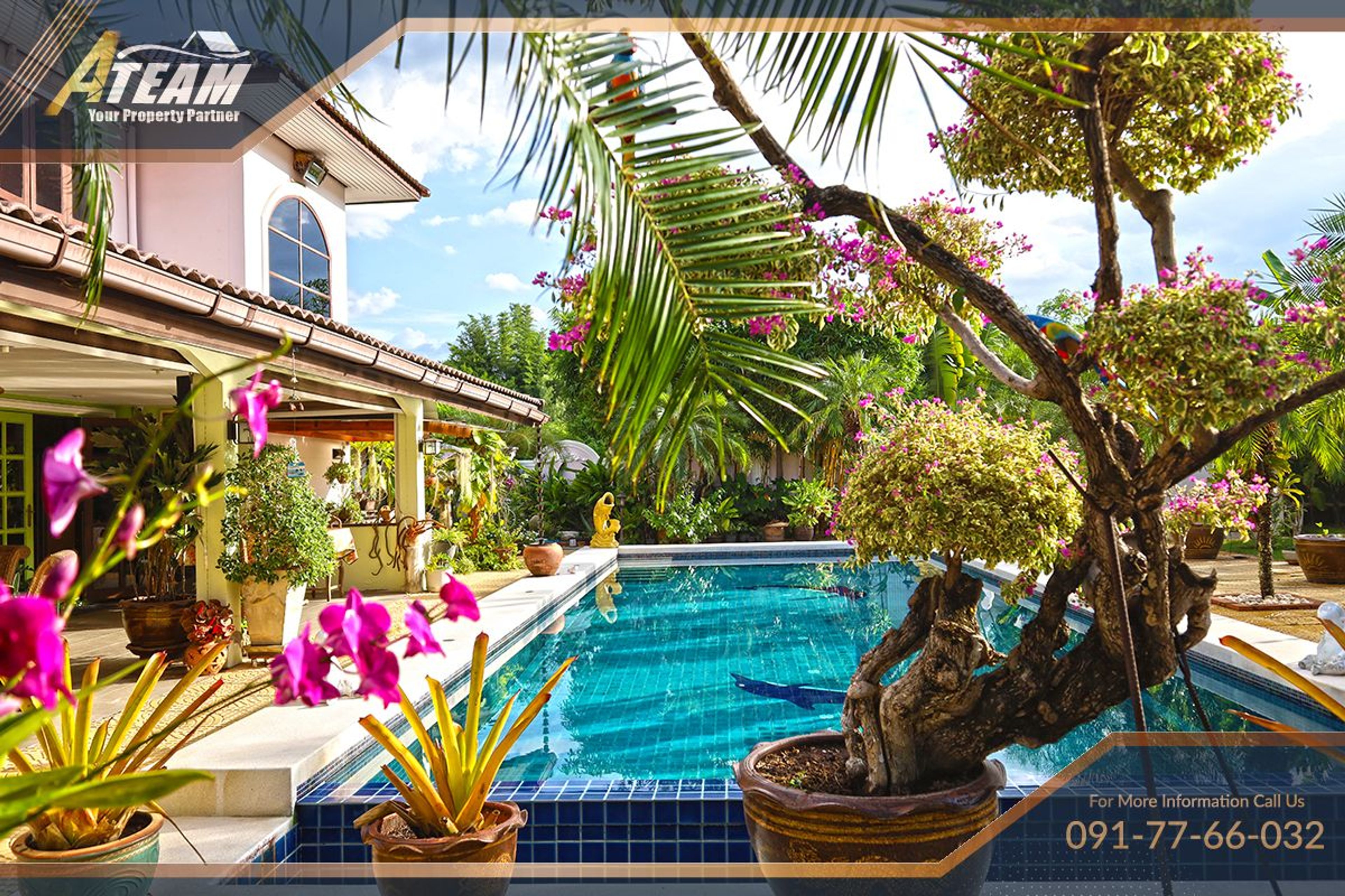 Unique Mansion on 1 Rai with incredible tropical  garden thumbnail 76