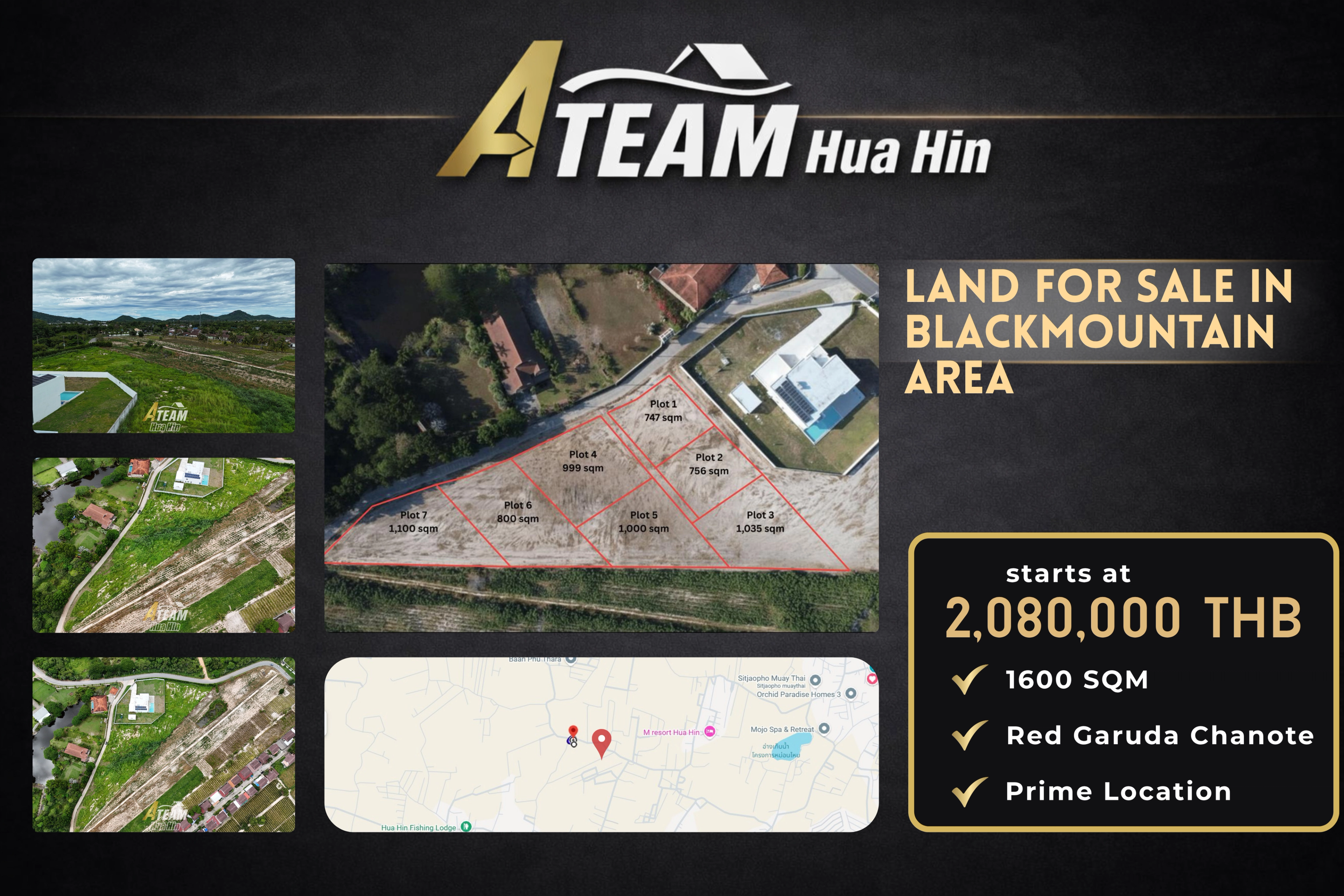 Villa-ready land plots for sale near Black Mountain