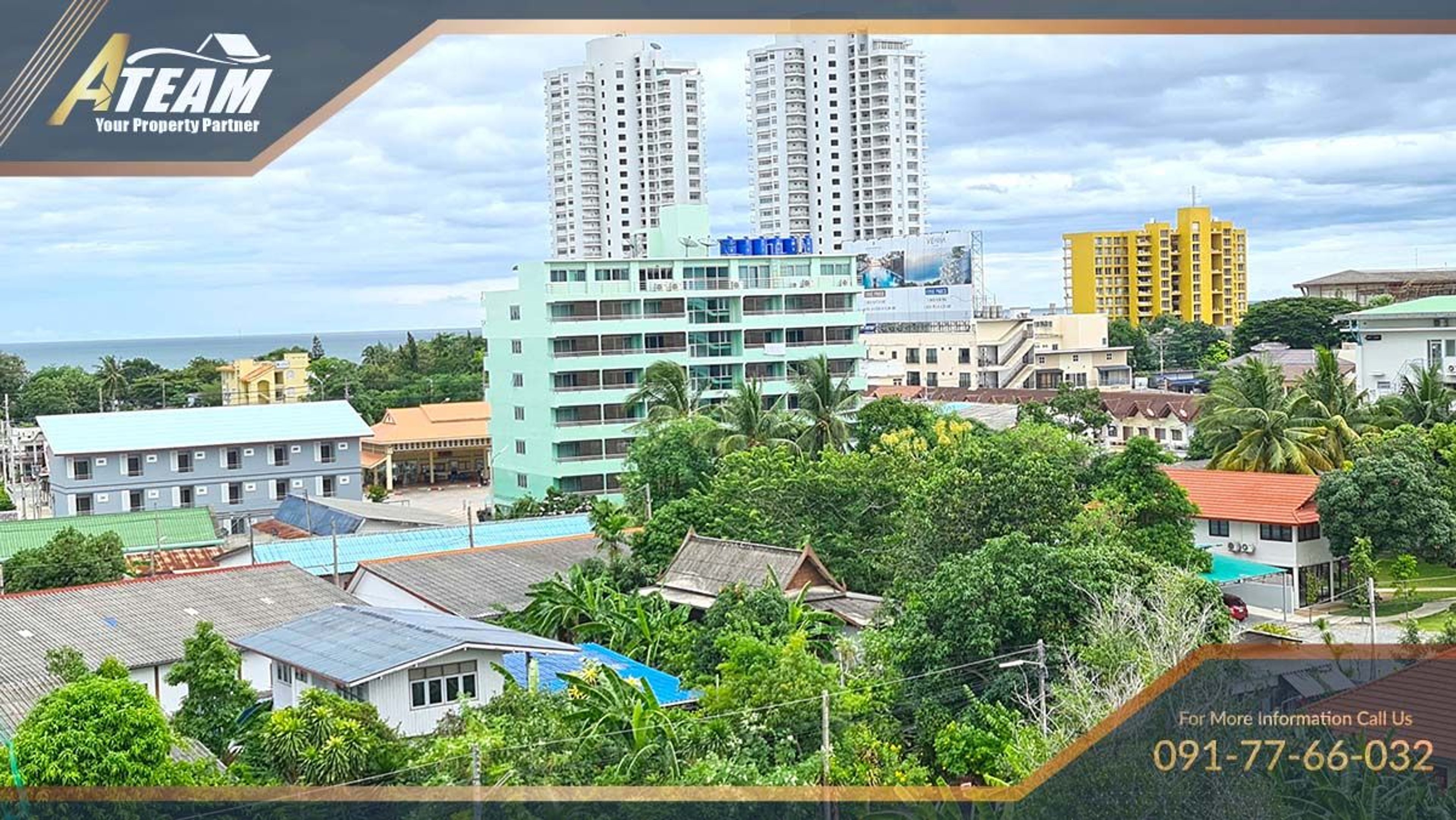 1 bedroom sea view 43 SQM condo in Flamme tree right City center thumbnail 3