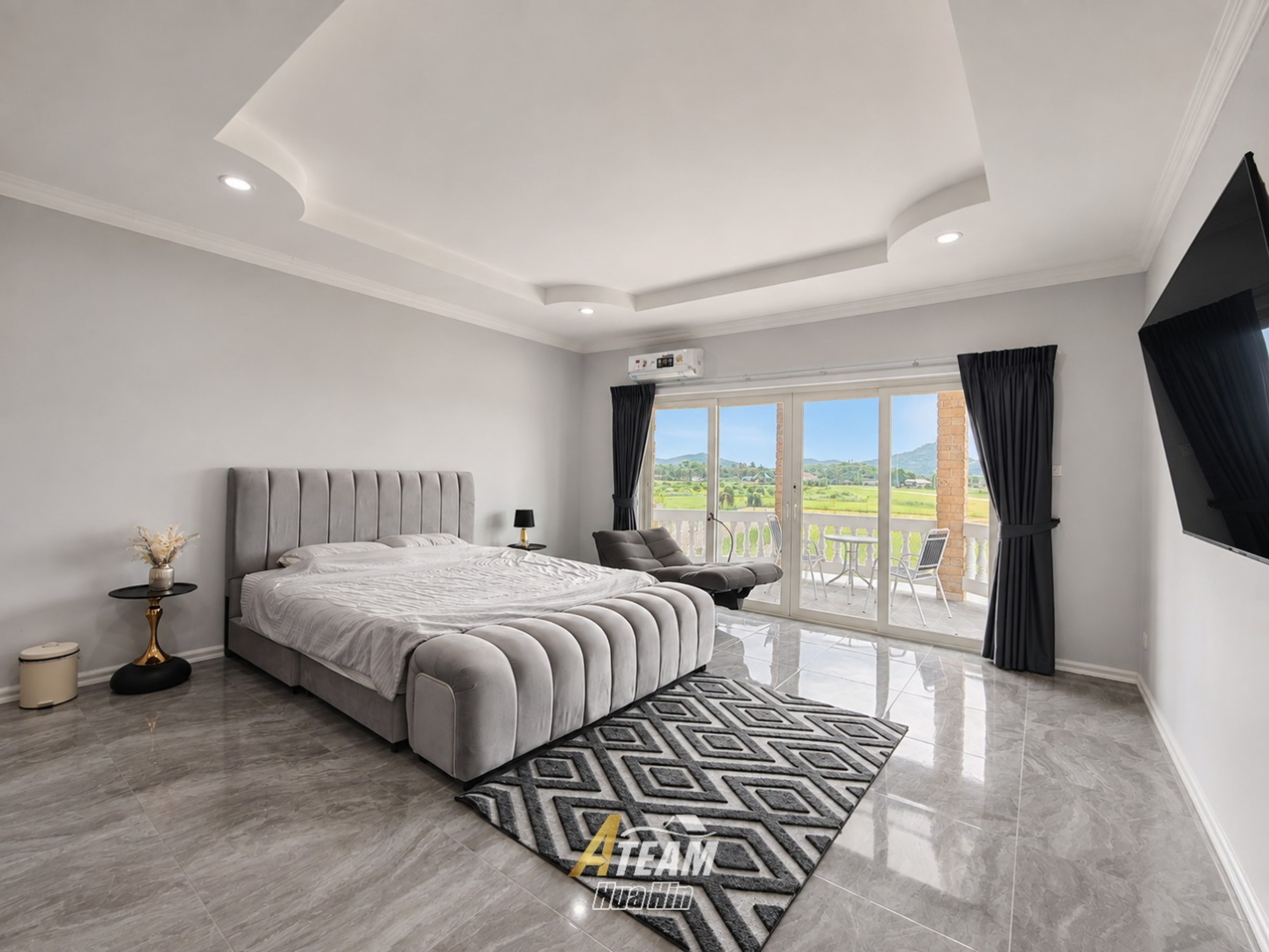 Grande propriété de 5 chambres sur un terrain de 2,6 rai à louer – Pranburi