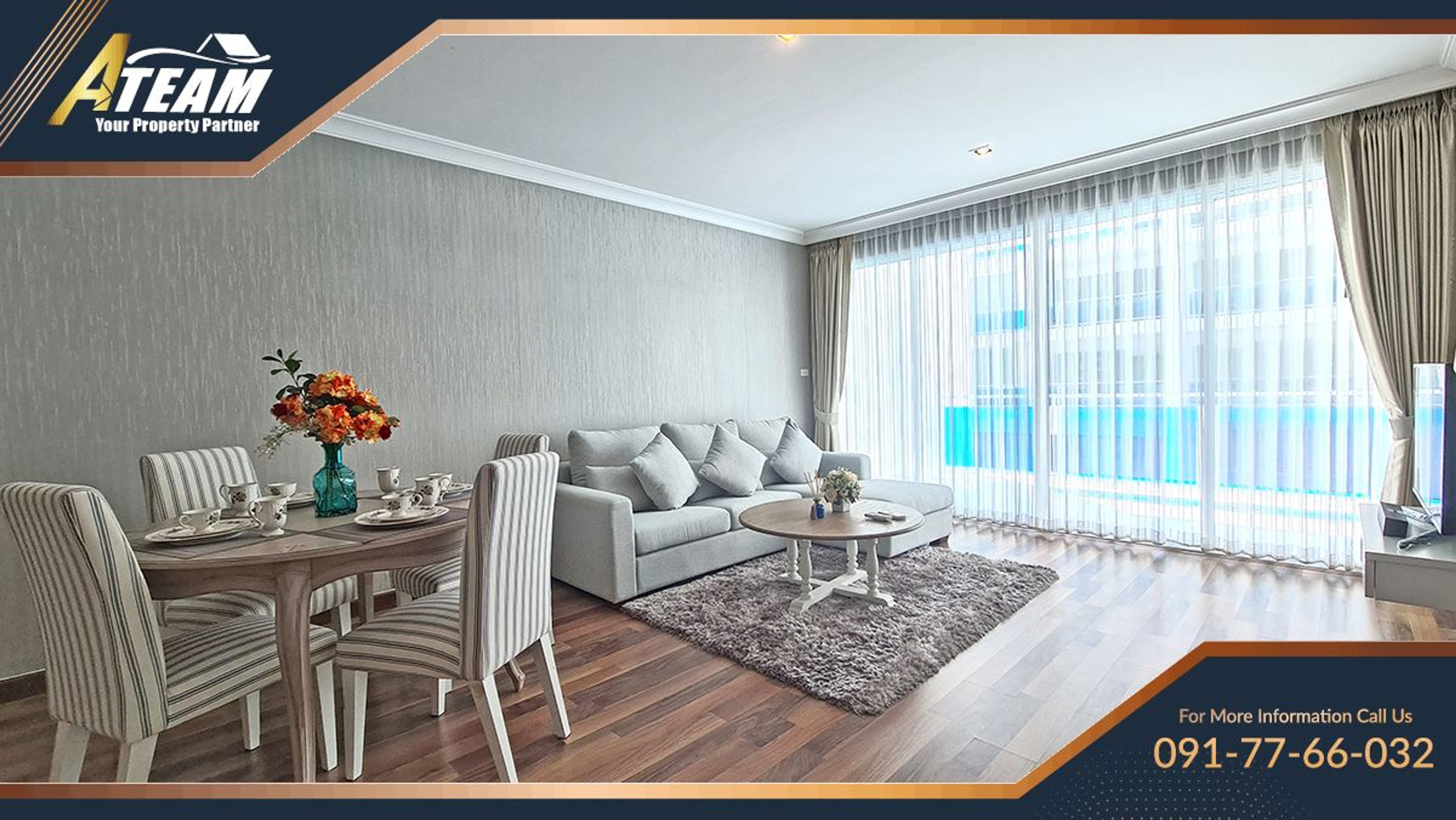2 Bedrooms 2 Bathrooms (Extra Corner) | 93.65 sqm | Pool View