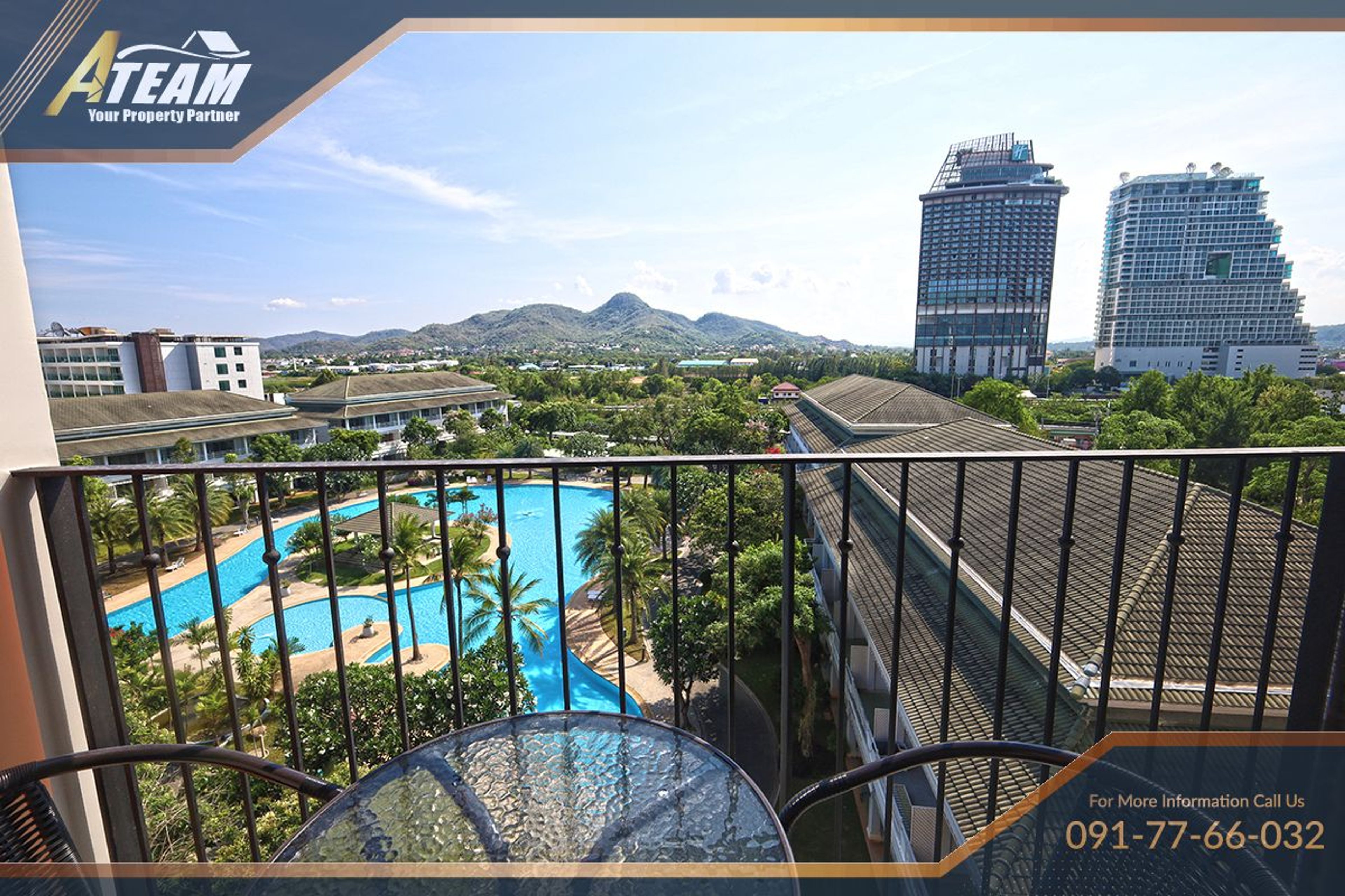 Best view top floor exlusive 1 bedroom in Cabanas Hua hin thumbnail 2