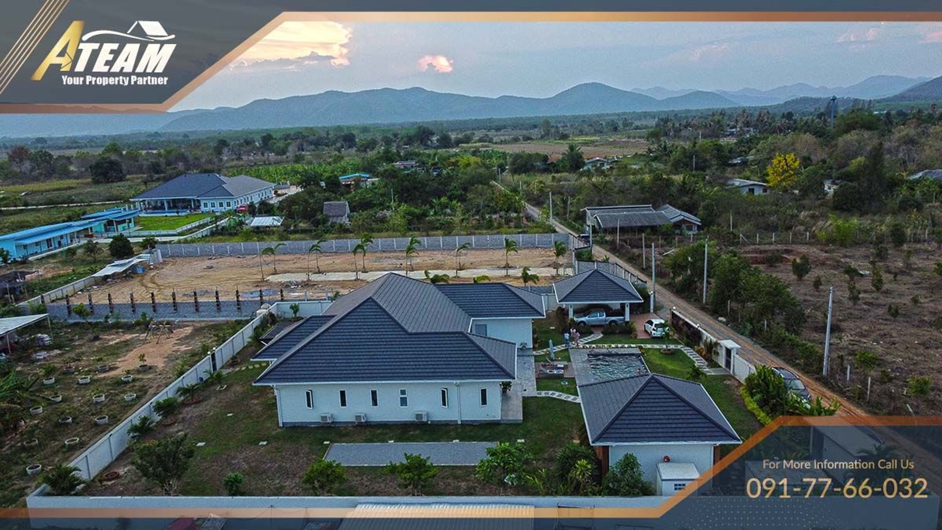 Luxury 5 bedrooms pool villa on 2 rais surrounded by mountains thumbnail 4