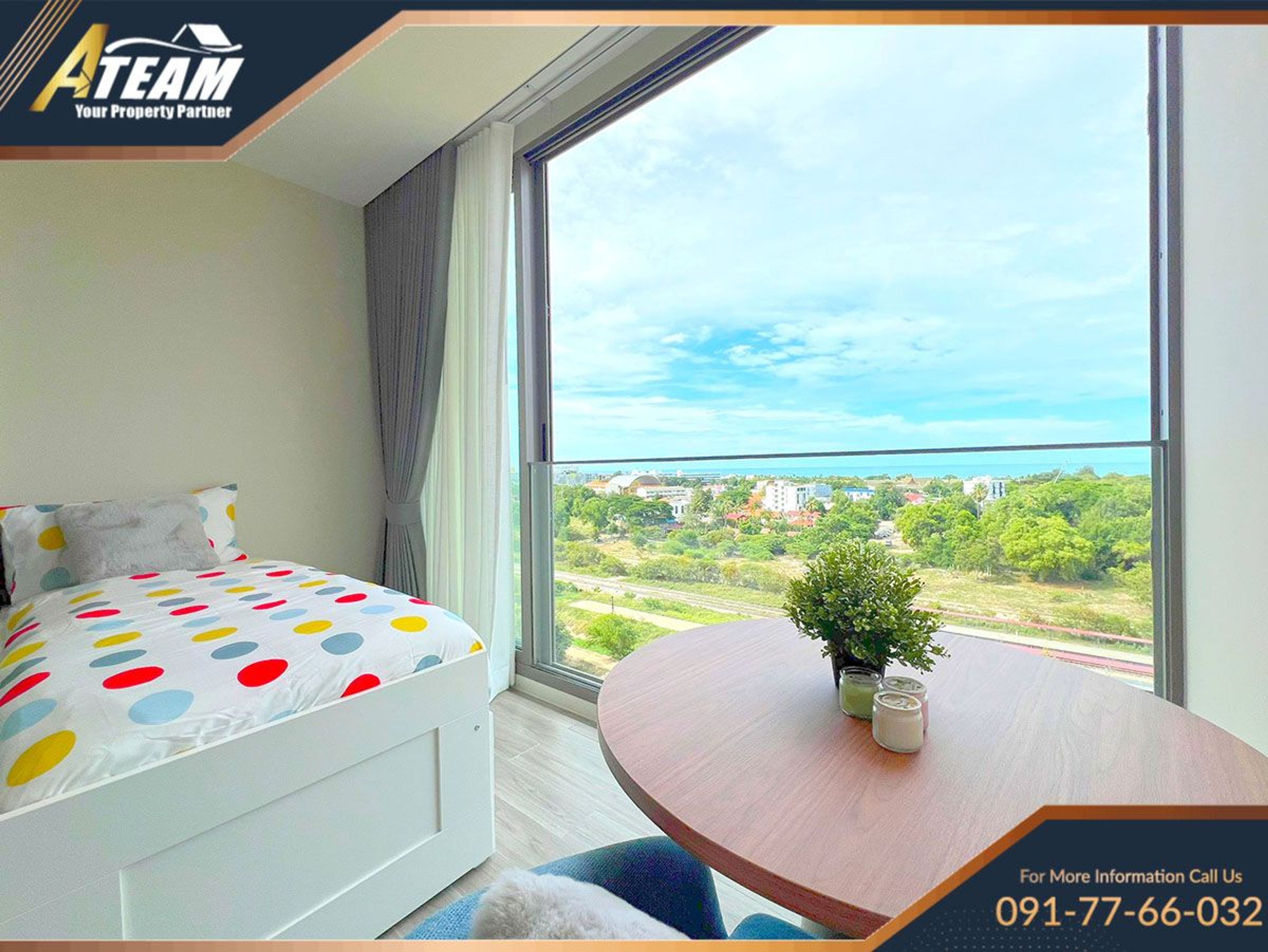 Sea View Condo at Vehha Hua Hin on 10th floor for rent  thumbnail 2