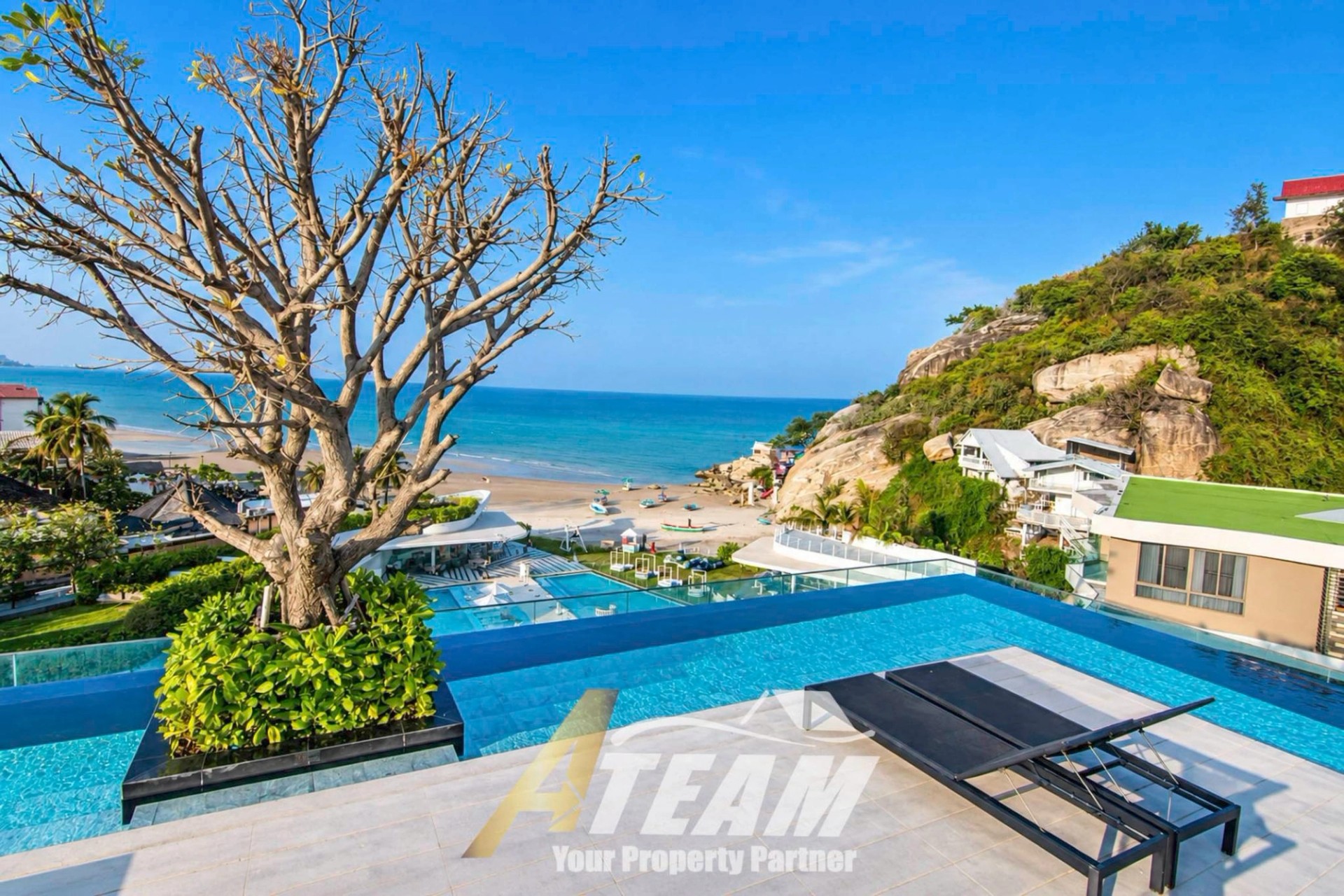 Appartement moderne 1 chambre avec vue sur piscine à louer à la résidence Veranda de Hua Hin