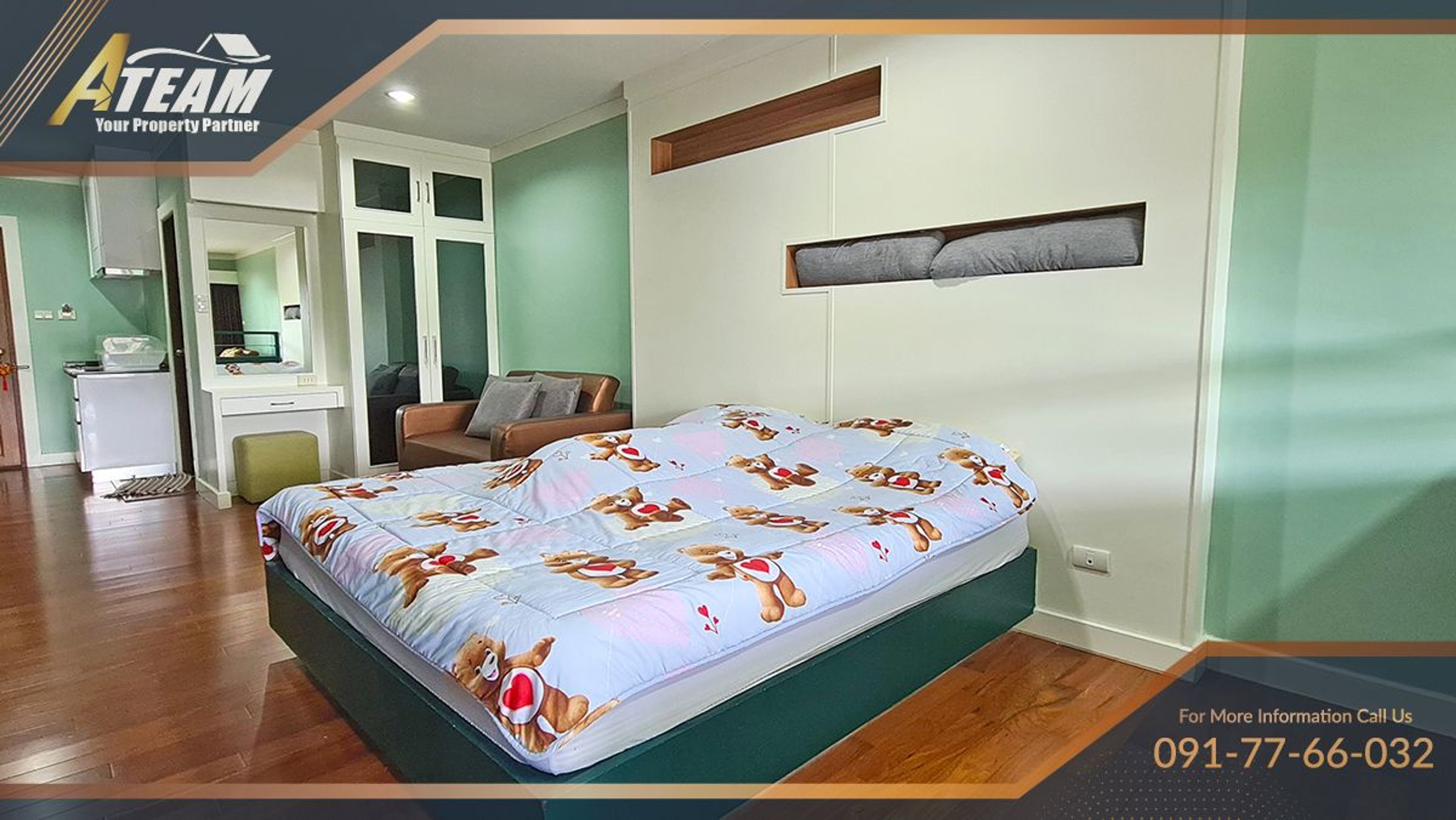 Apartment / Condo For Rent - - 1 Bedroom - 1 Bathroom - Price ฿12,000 