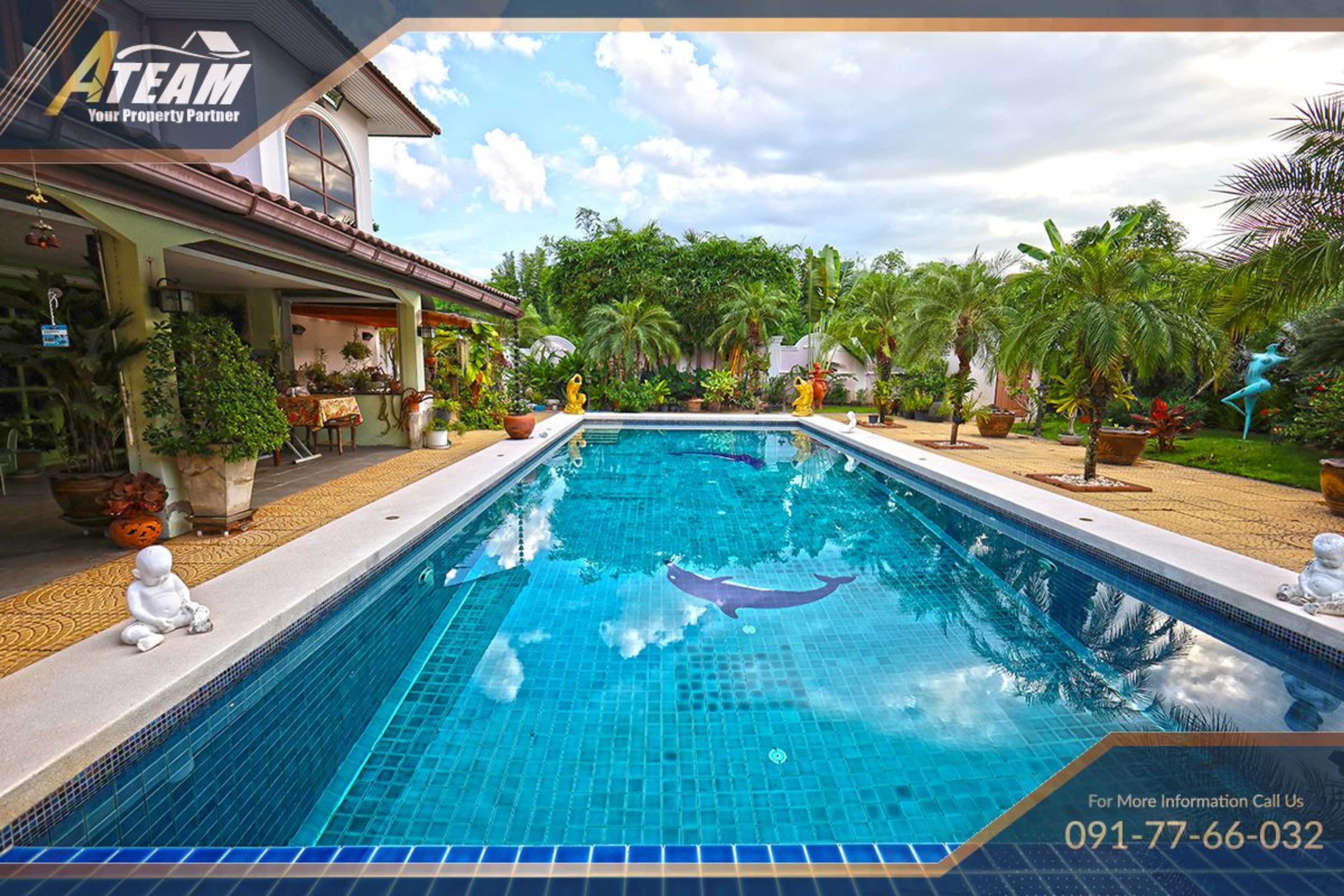 Unique Mansion on 1 Rai with incredible tropical  garden thumbnail 12