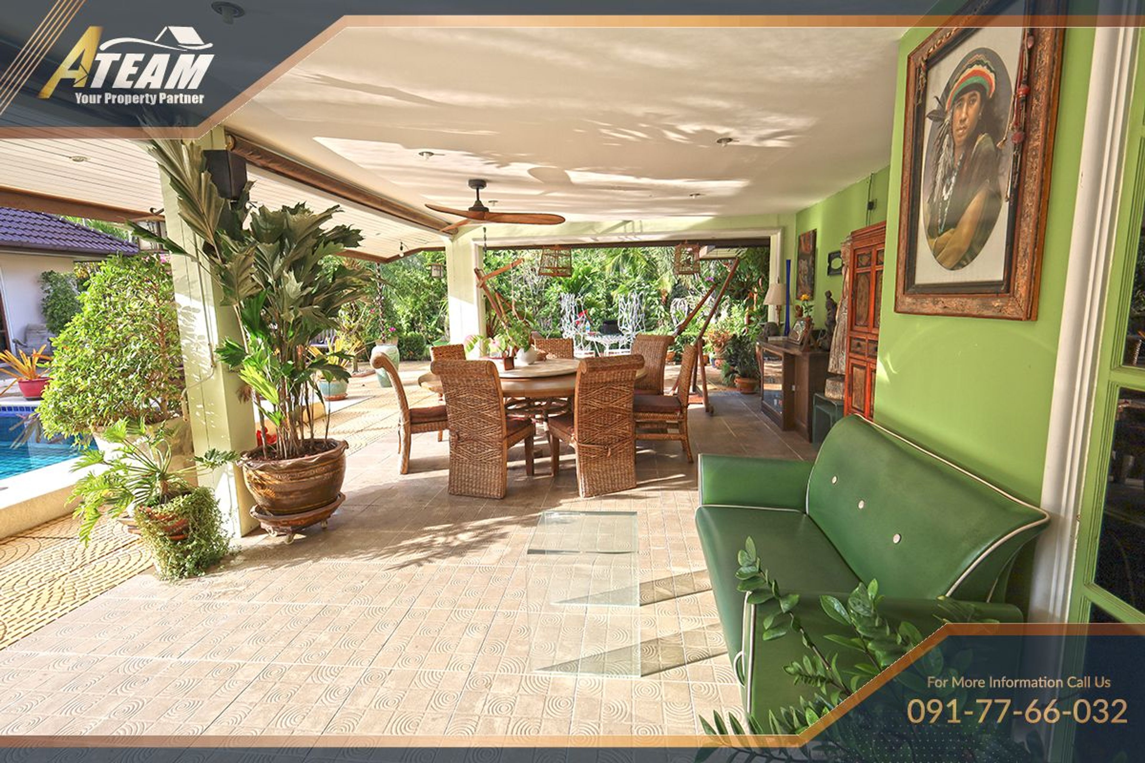 Unique Mansion on 1 Rai with incredible tropical  garden thumbnail 62