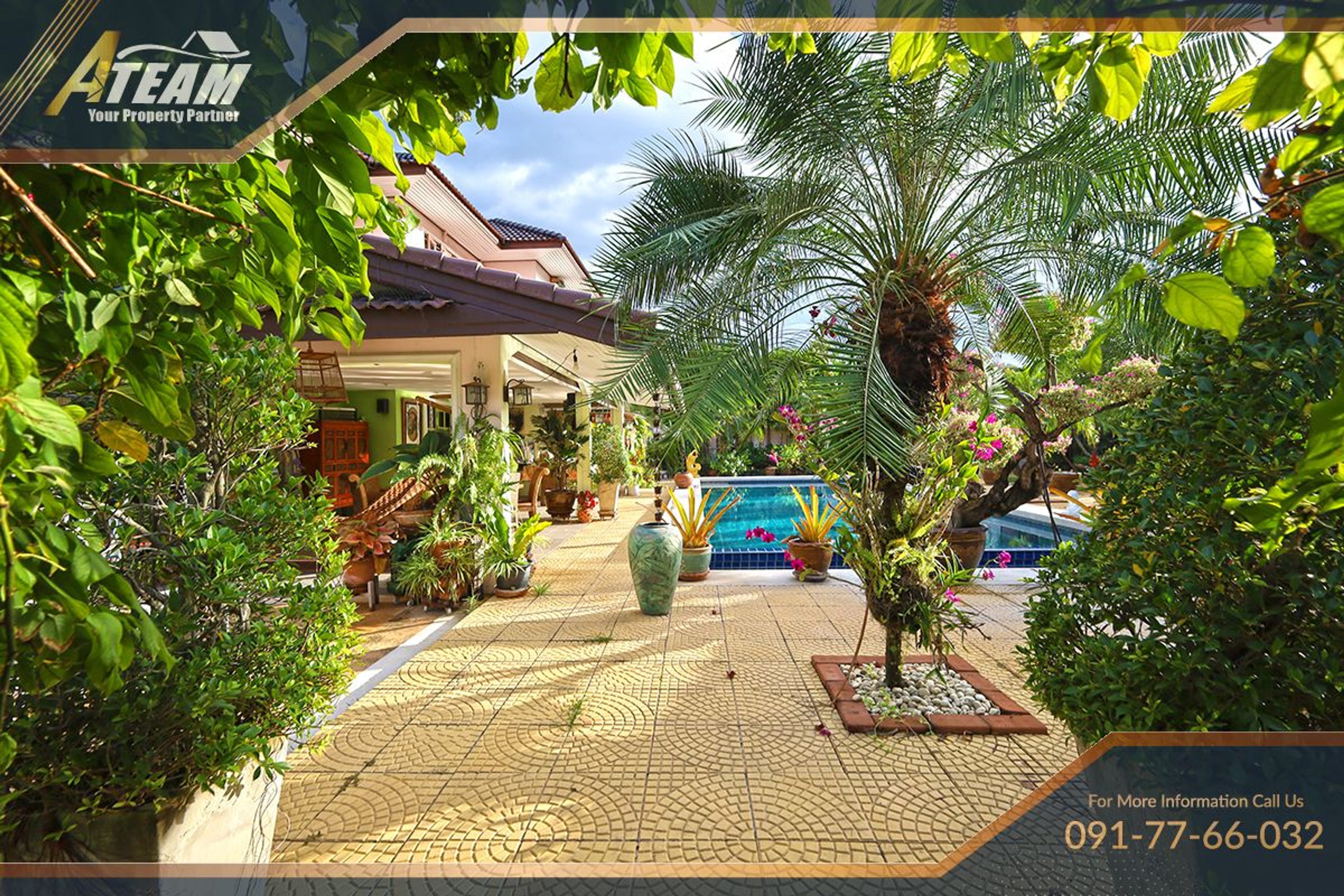 Unique Mansion on 1 Rai with incredible tropical  garden thumbnail 43