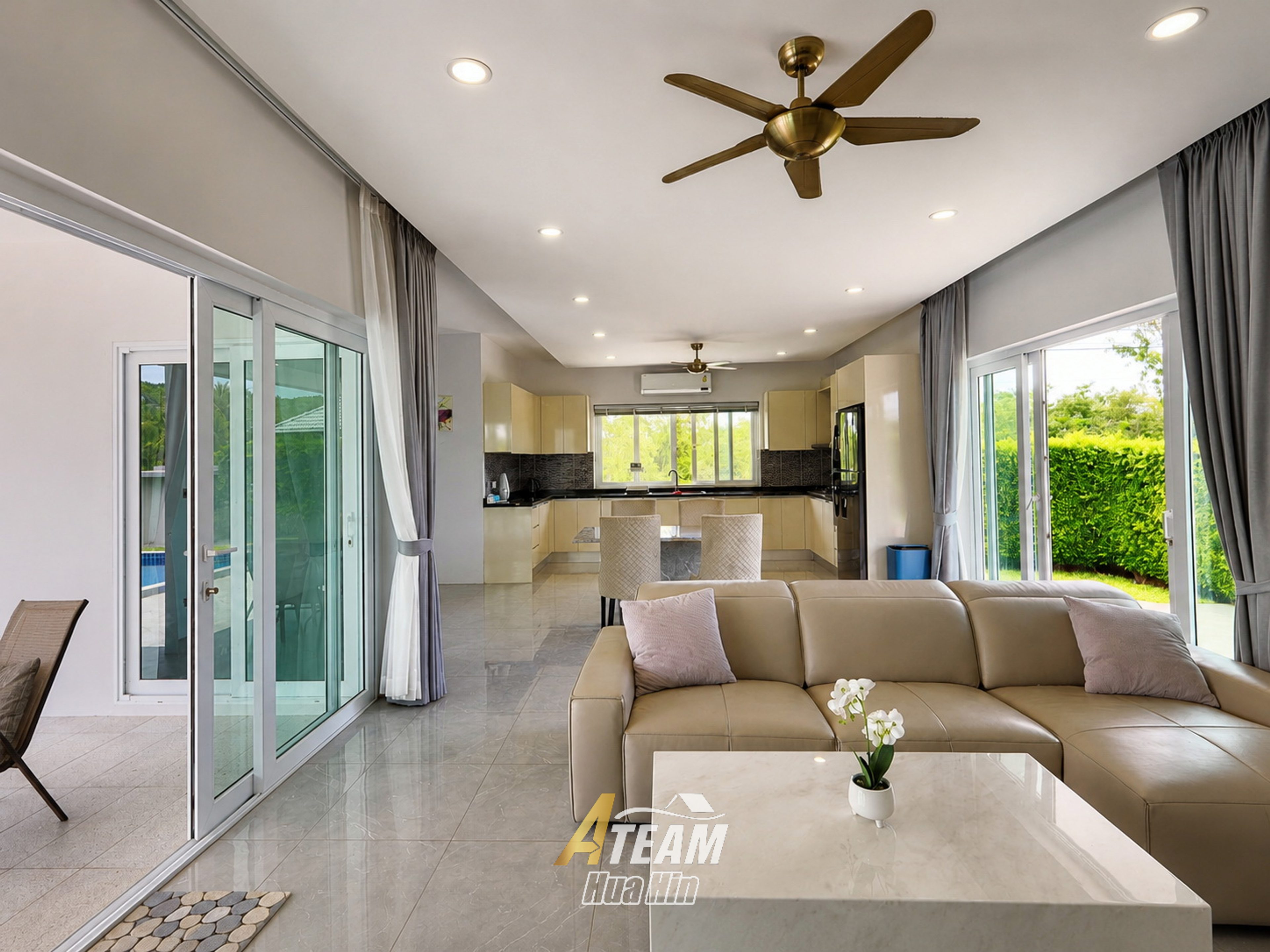 For rent 3 bed pool villa with mountain view Khao Tao, Hua Hin thumbnail 7