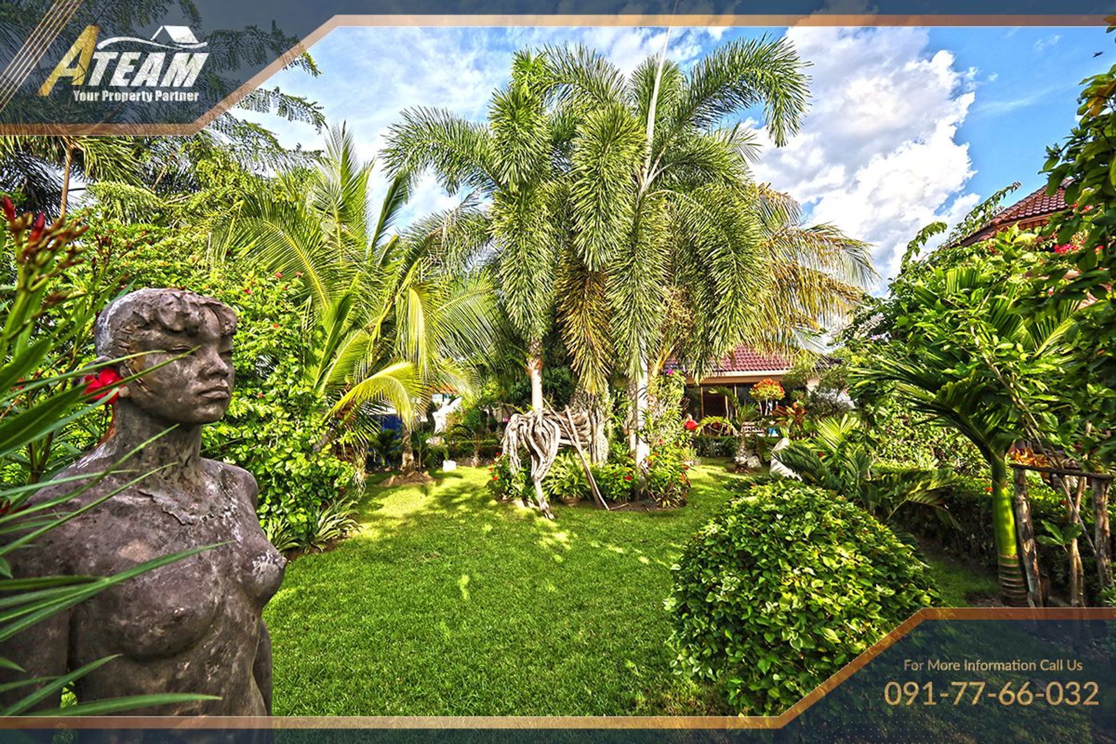 Unique Mansion on 1 Rai with incredible tropical  garden thumbnail 44