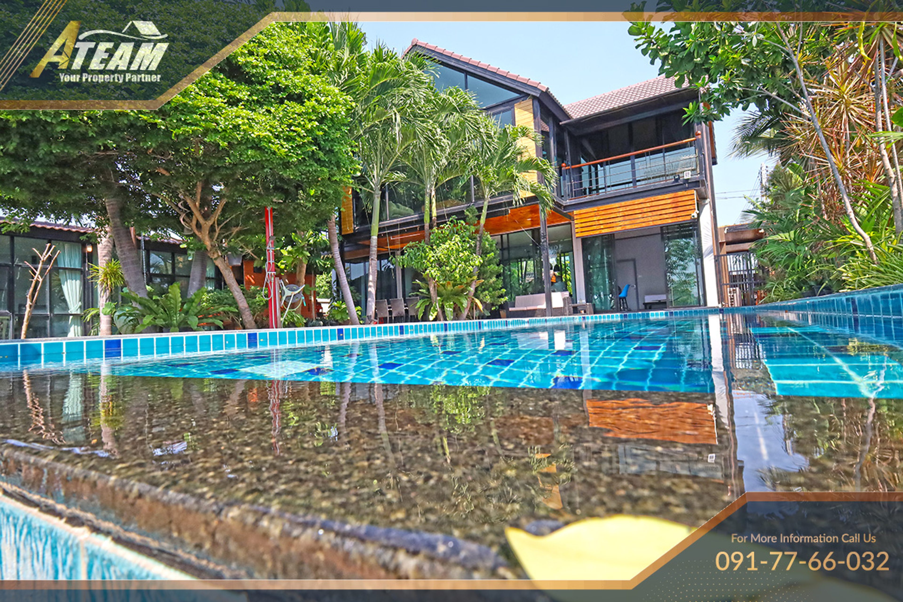Villa única de 5 quartos com piscina junto ao rio em Pak Nam Pran thumbnail 36
