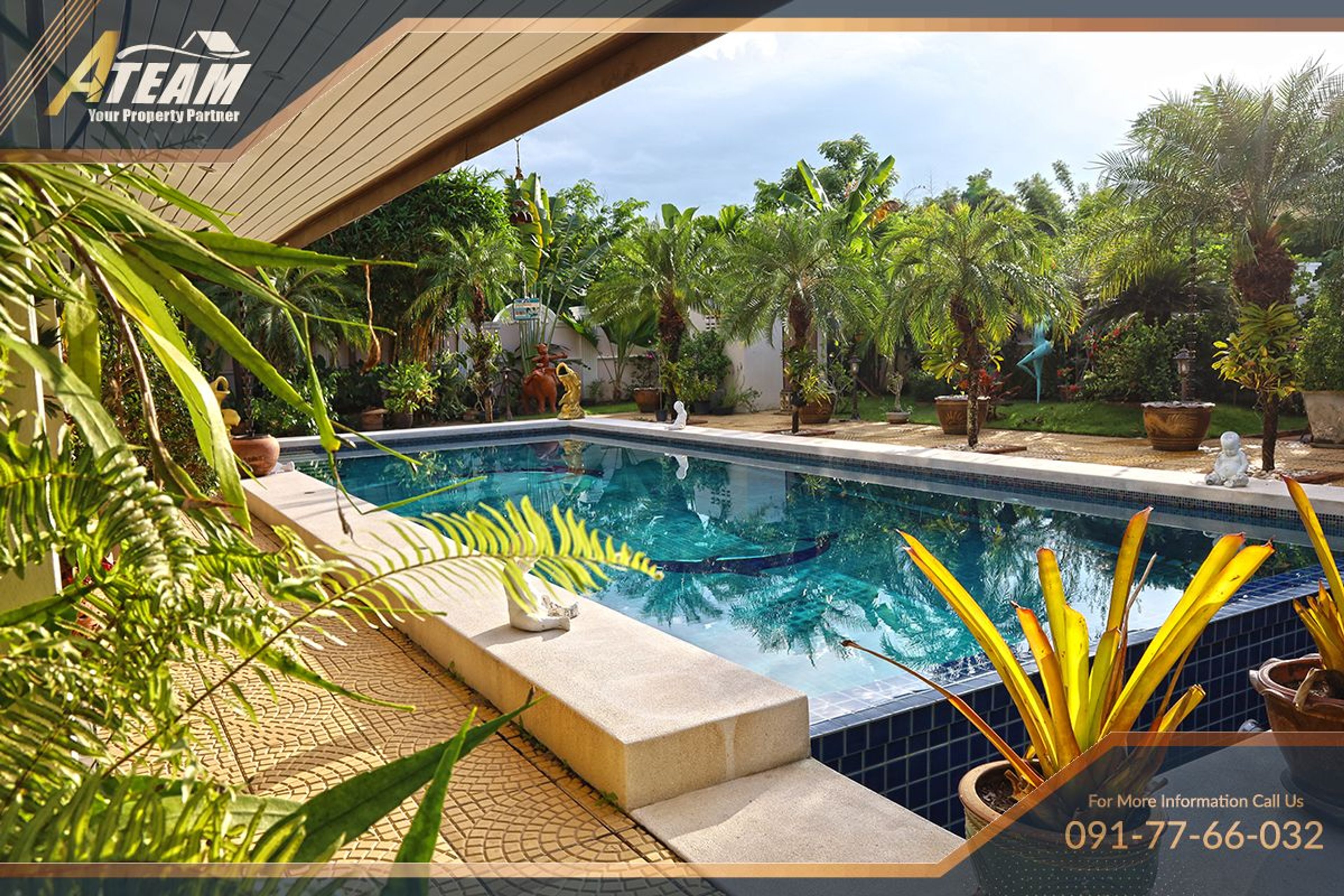 Unique Mansion on 1 Rai with incredible tropical  garden thumbnail 77