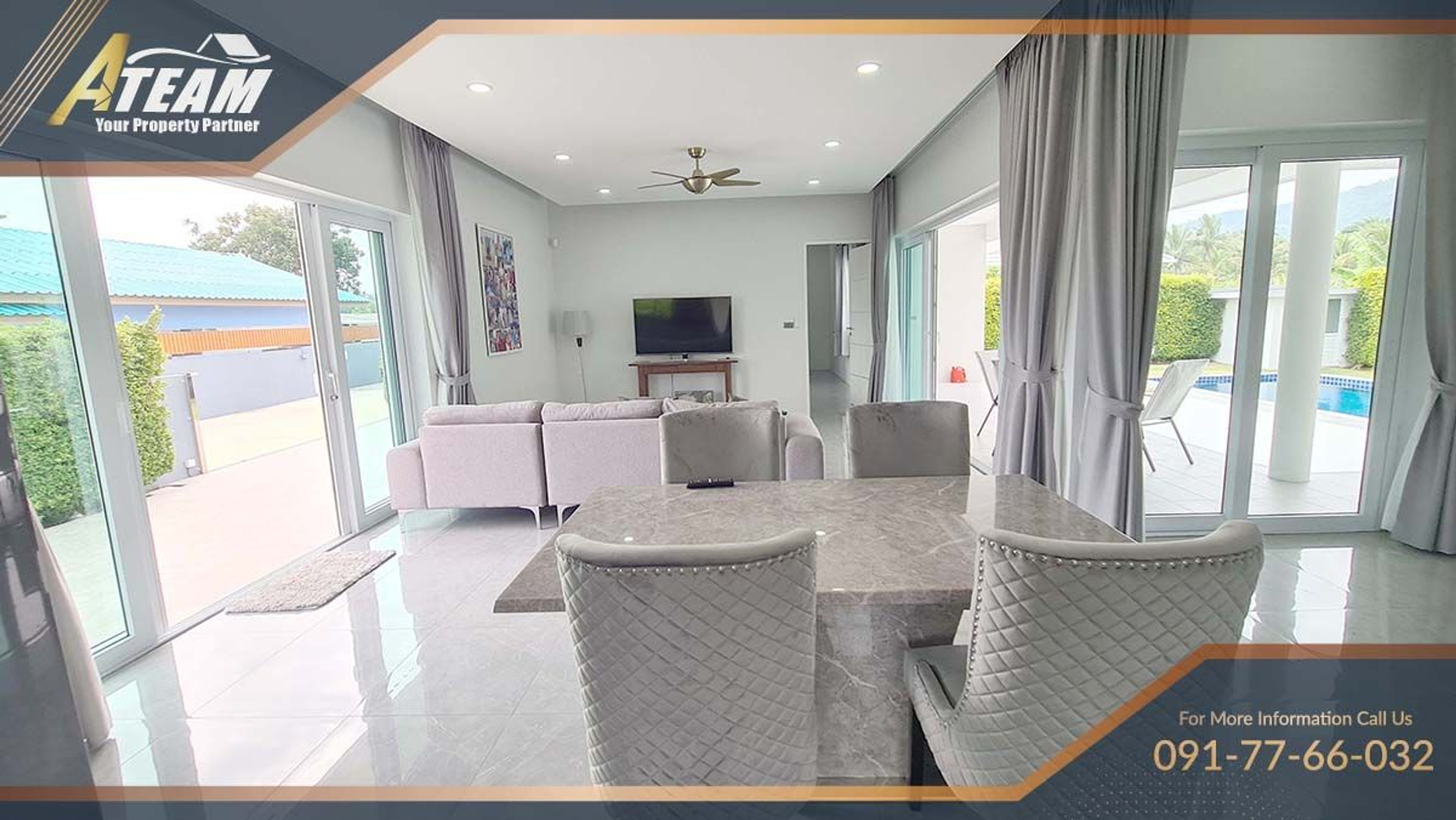 3 bed pool villa with mountain view Khao Tao, Hua Hin thumbnail 13