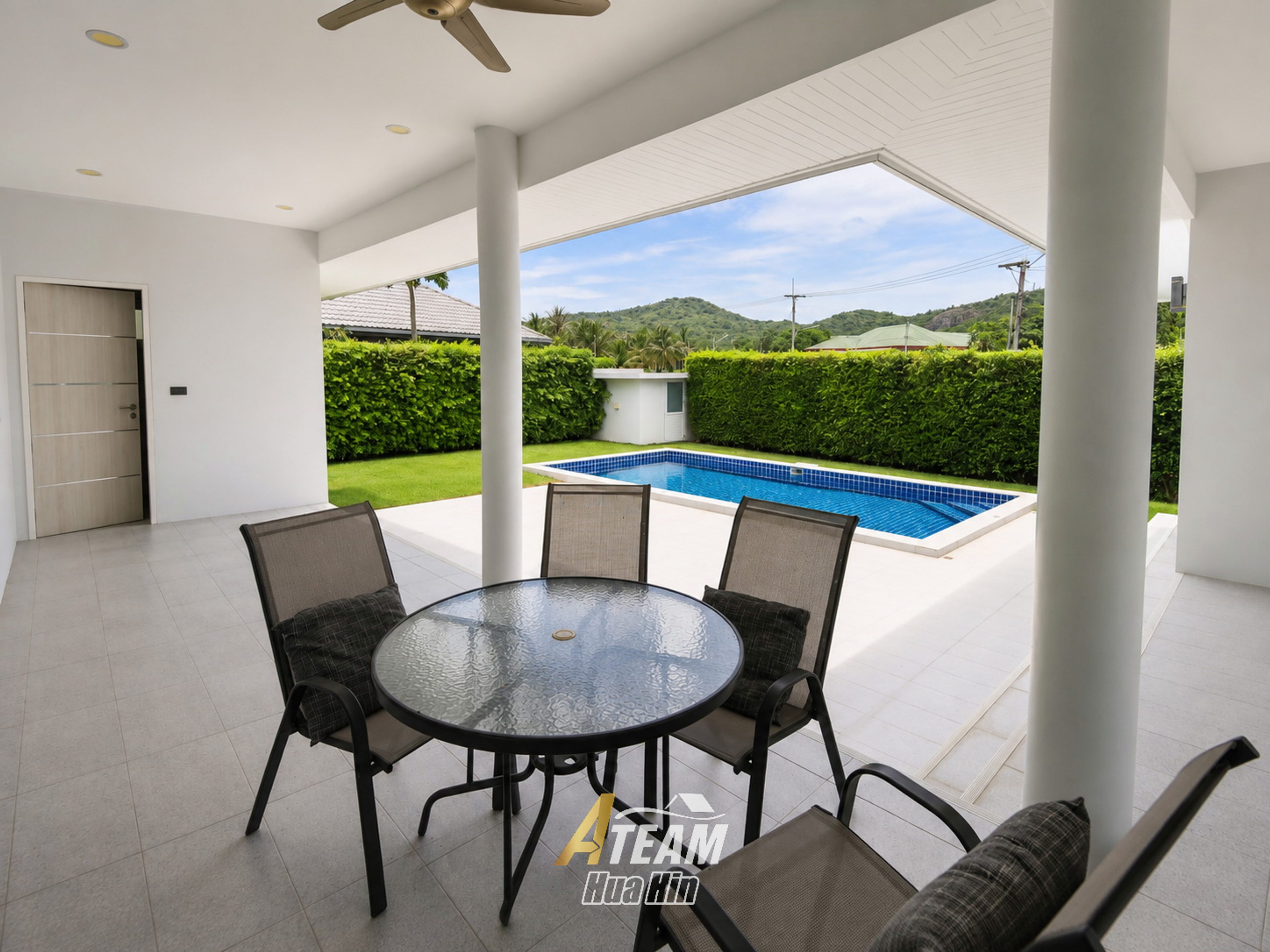 For rent 3 bed pool villa with mountain view Khao Tao, Hua Hin thumbnail 5