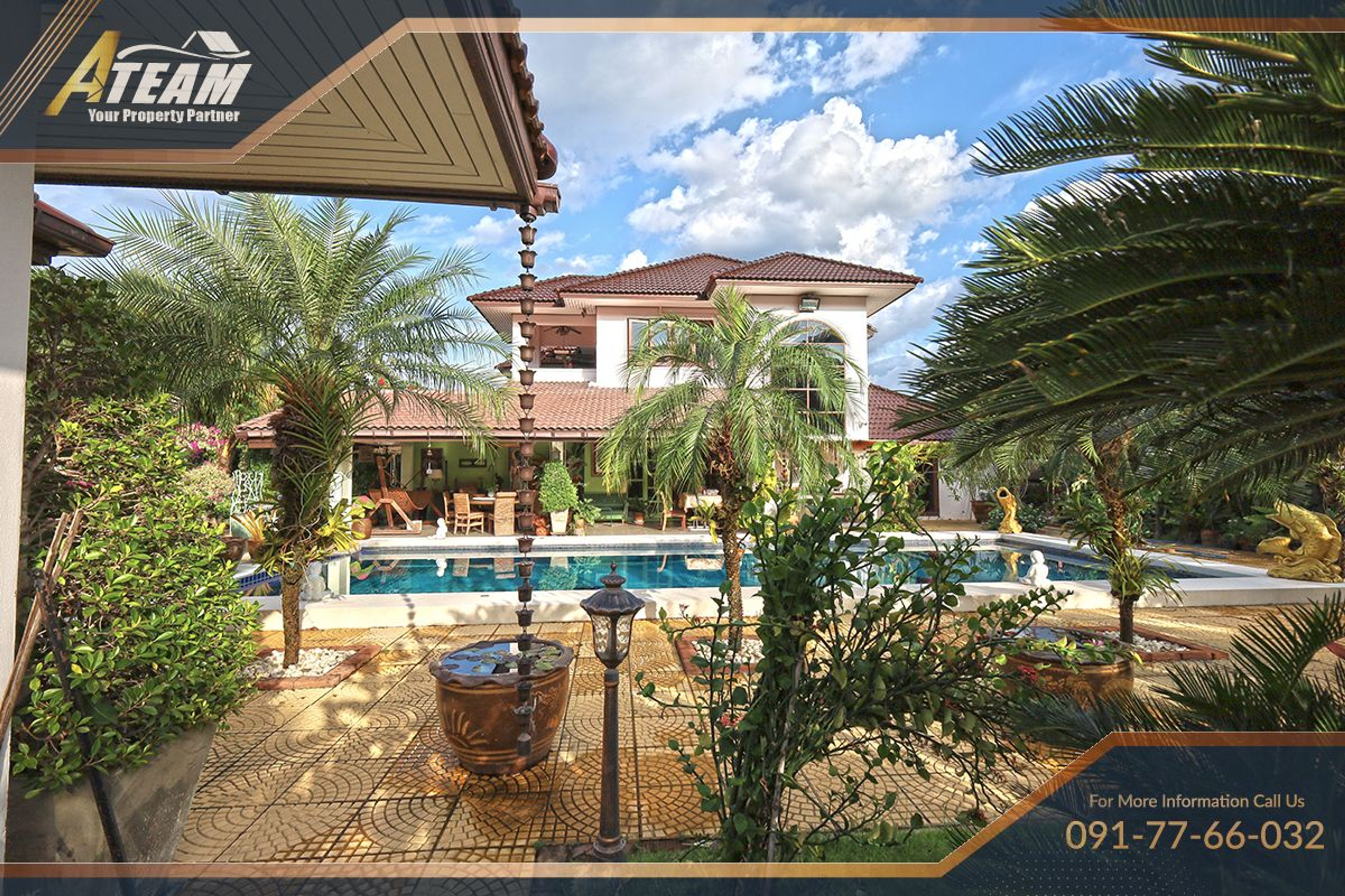 Unique Mansion on 1 Rai with incredible tropical  garden thumbnail 72