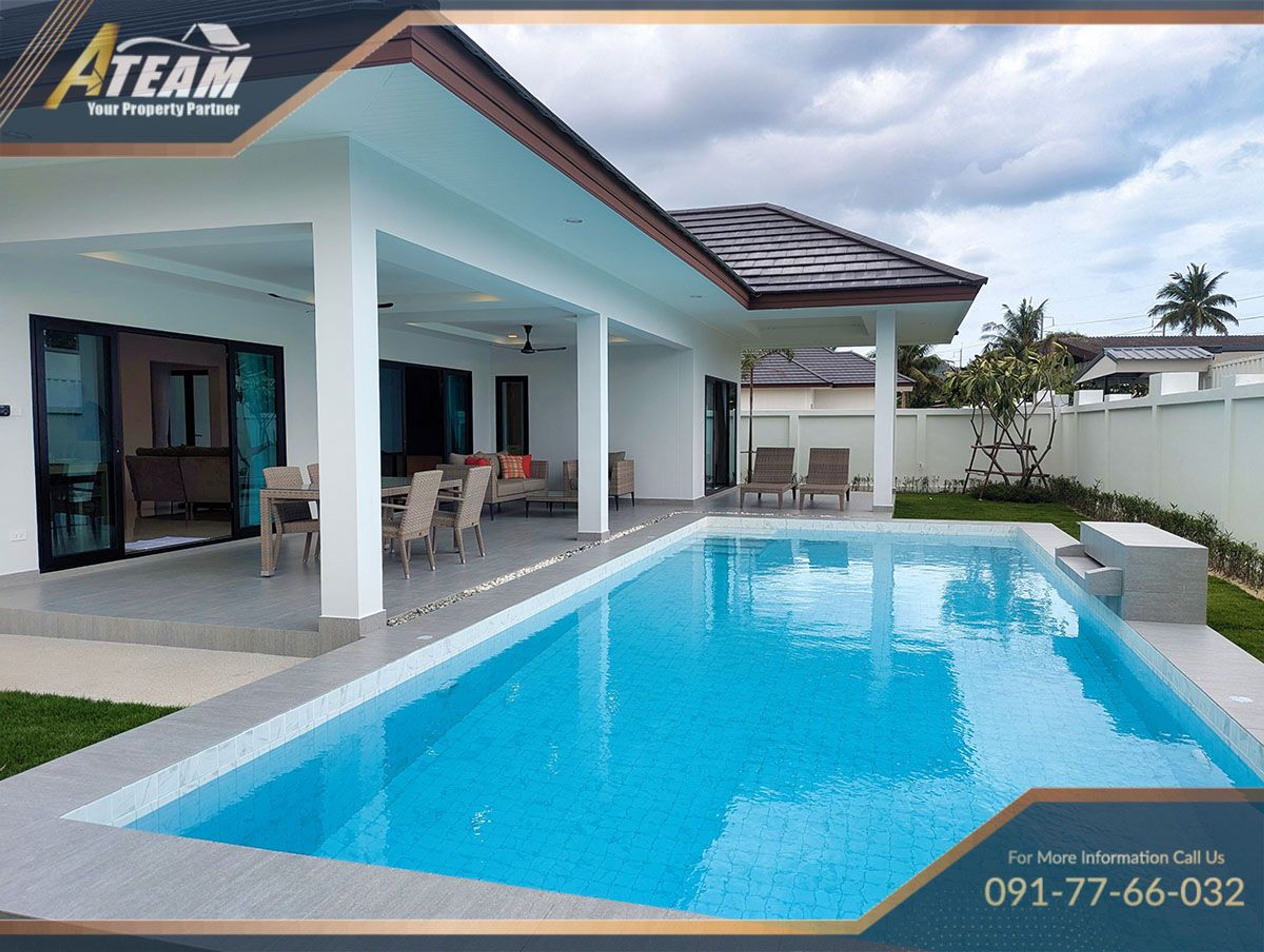 Modern 3 Bed 2 Bath  Pool Villa in convientient location (Type B) 
