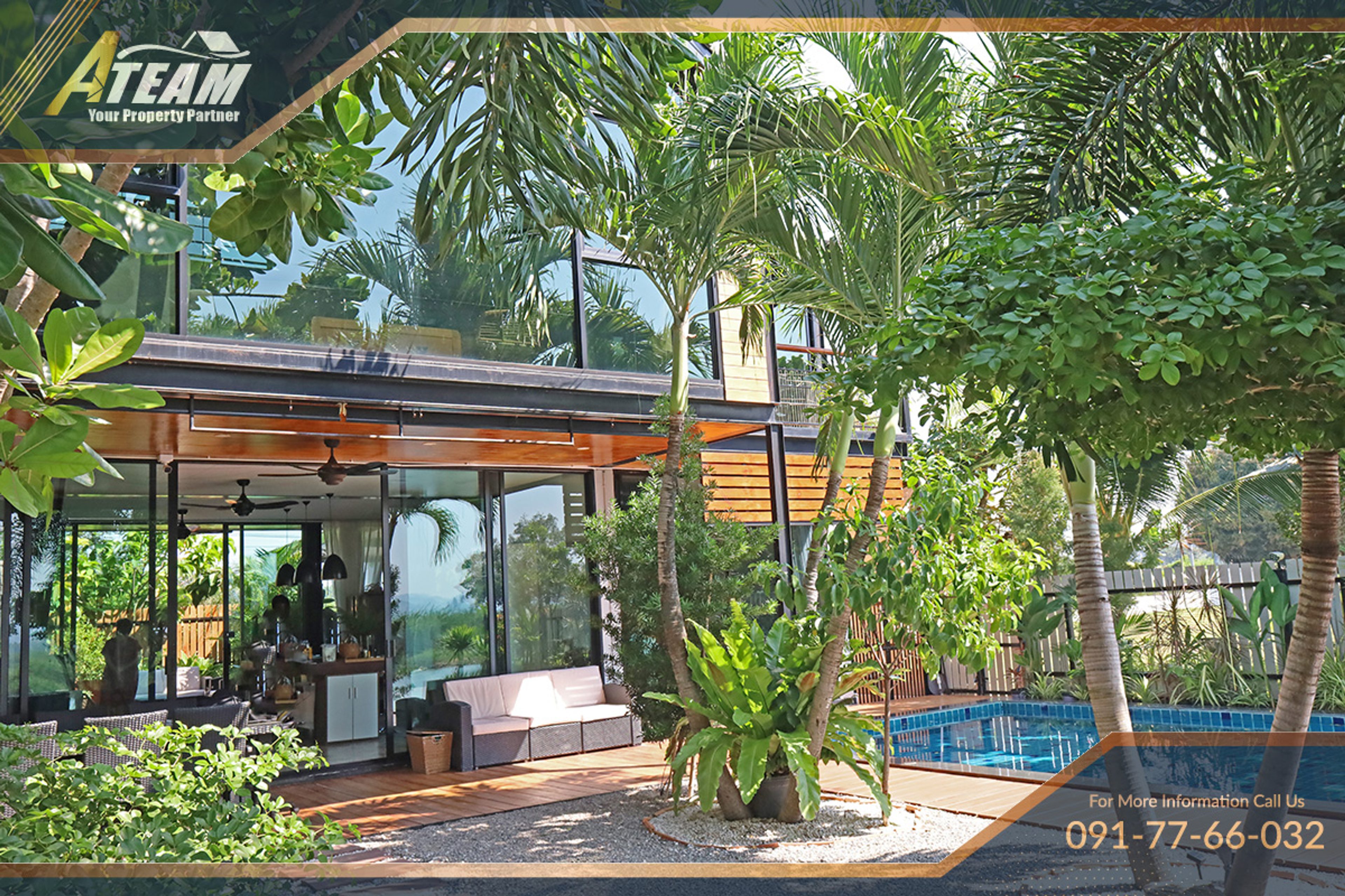 Villa única de 5 quartos com piscina junto ao rio em Pak Nam Pran thumbnail 10