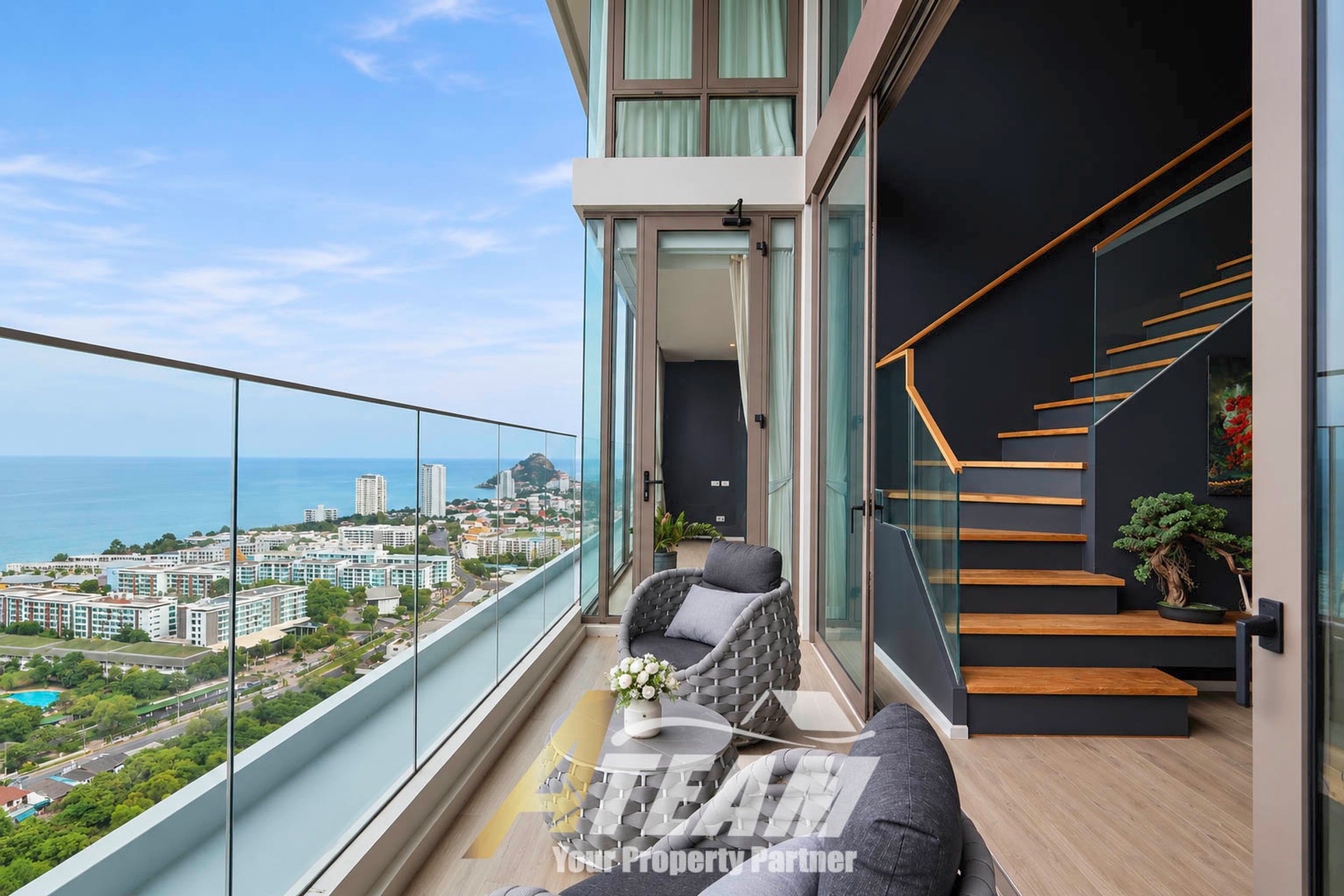 For-Rent “Sky-High Duplex Penthouse at VEHHA Hua Hin | Private Living Across Floors 30–31”