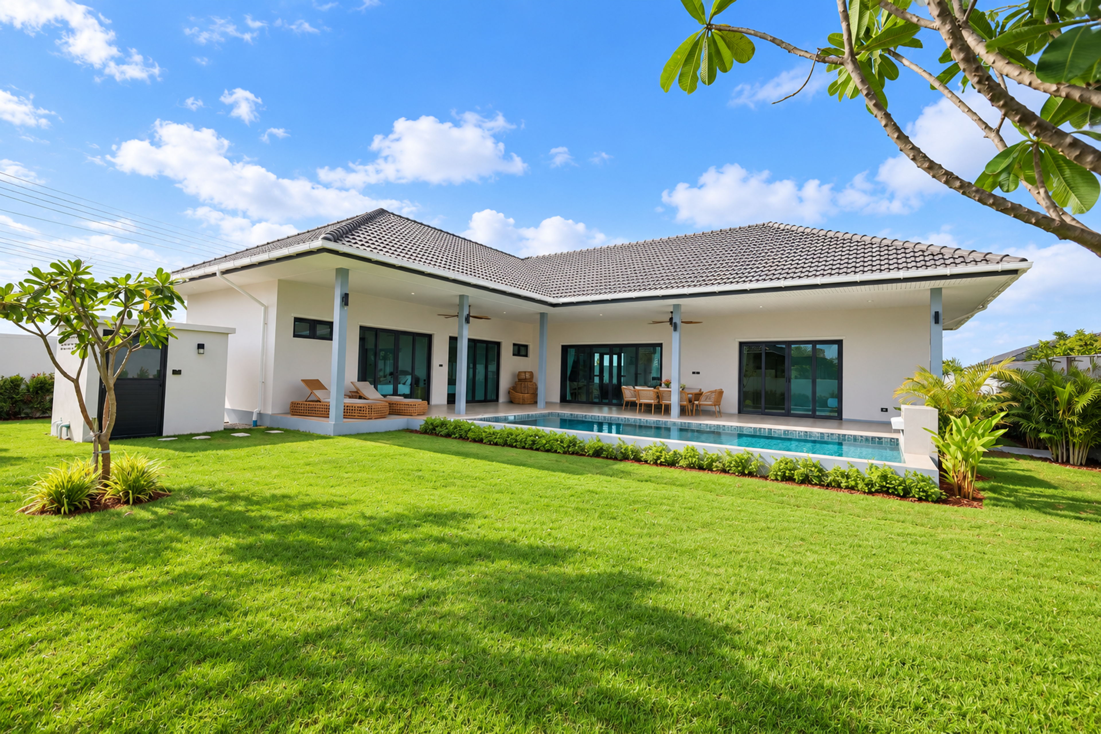 Villa spacieuse de 3 chambres à louer à Nantra Residence Hua Hin – 65 000 THB/mois