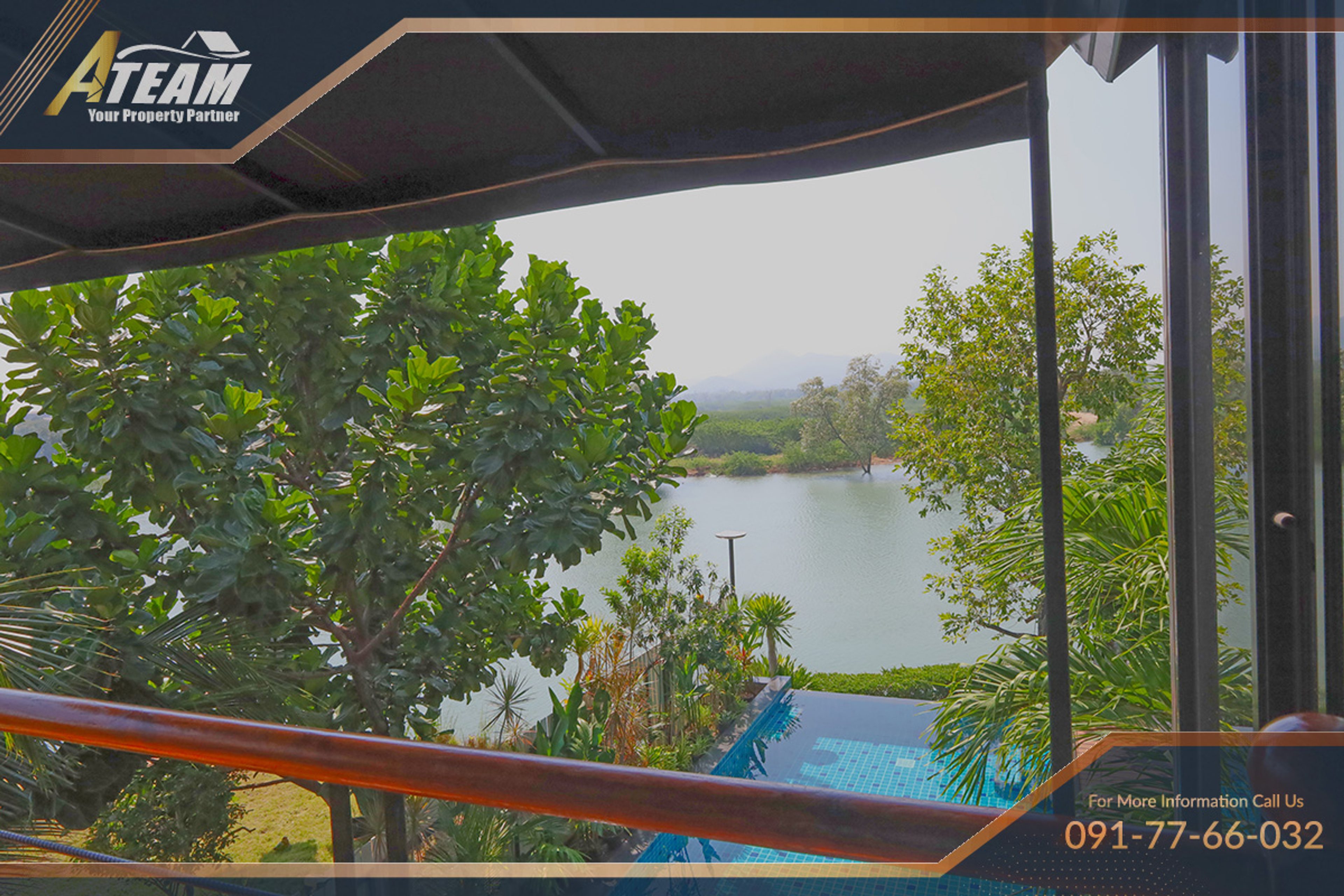 Villa única de 5 quartos com piscina junto ao rio em Pak Nam Pran thumbnail 28