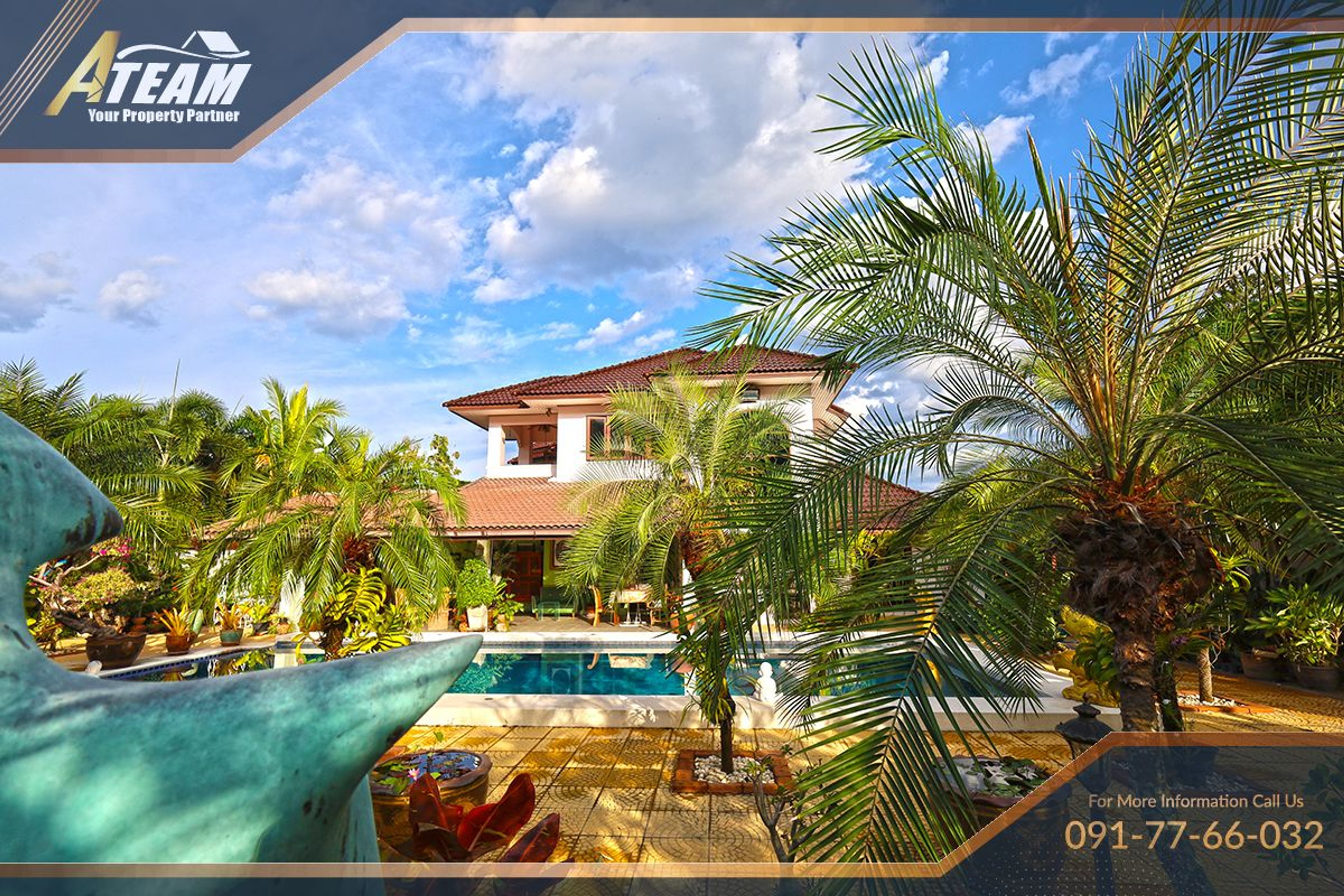 Unique Mansion on 1 Rai with incredible tropical  garden thumbnail 70